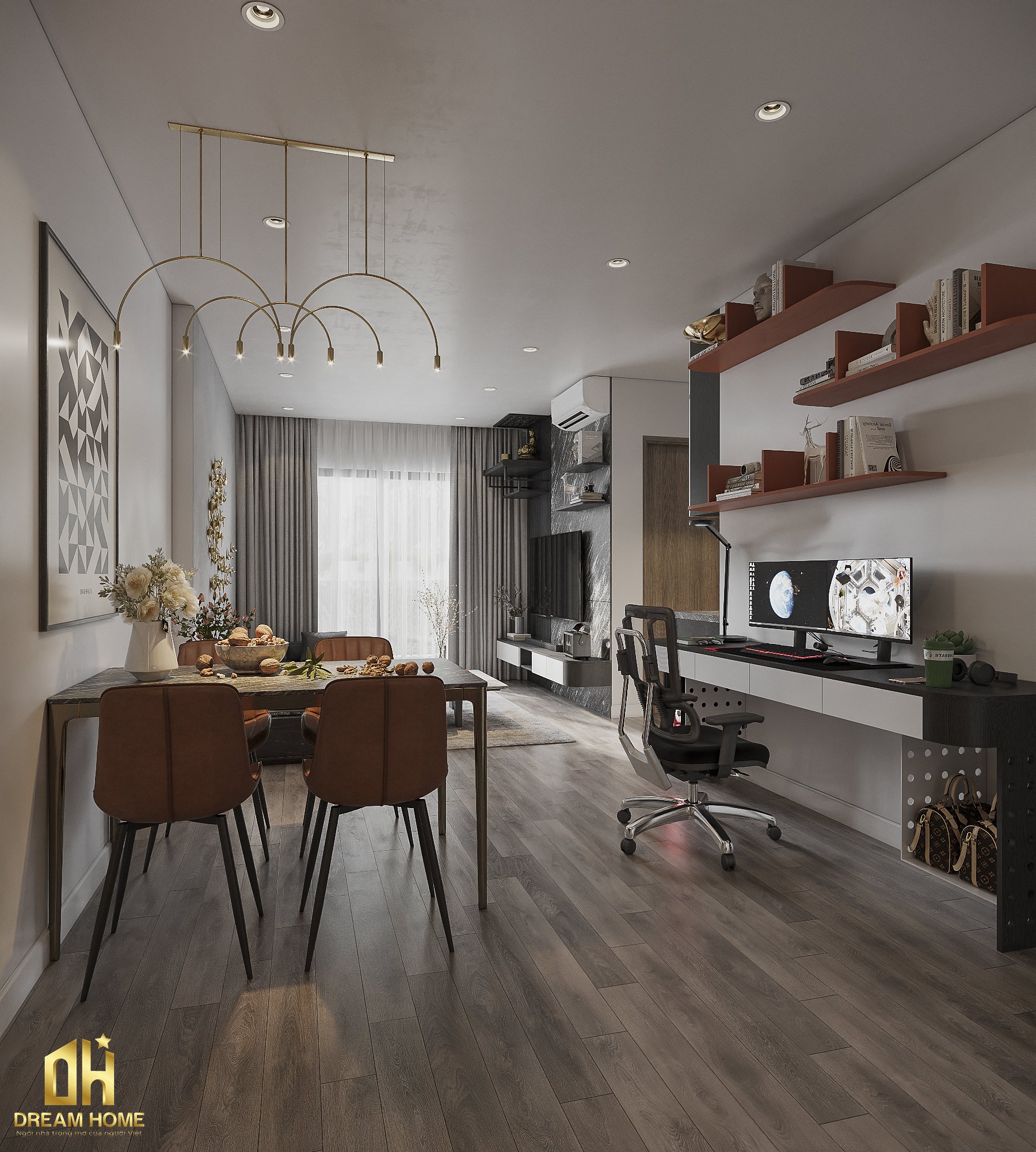 Thiết Kế Nội Thất Chung Cư Rose Town-70m2 6 thiết kế nội thất