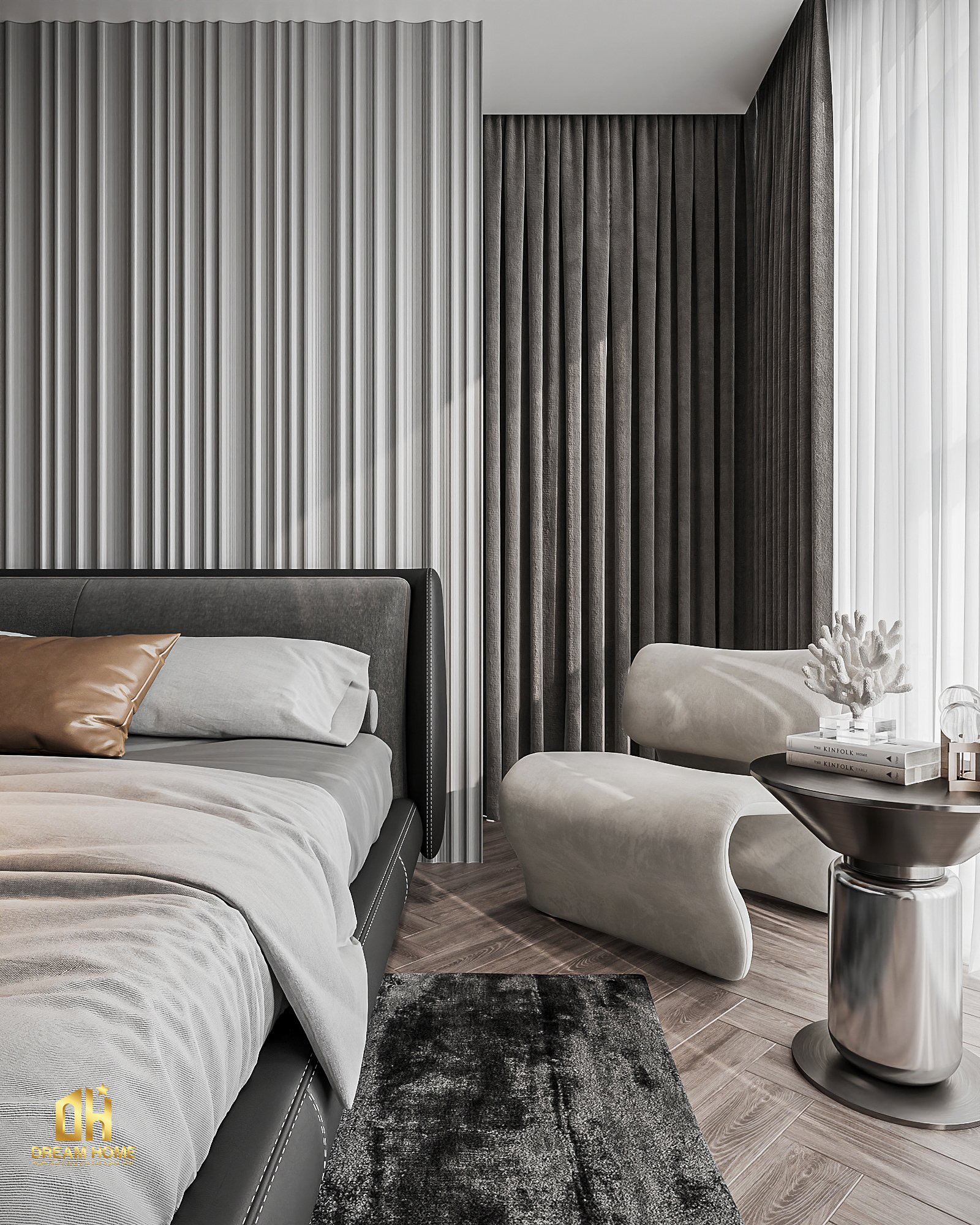 Thiết Kế Nội Thất Chung Cư Sunshine City - 104m2 10 Với ánh sáng tự nhiên từ cửa kính lớn, góc ngồi này trở thành một không gian lý tưởng để thư giãn