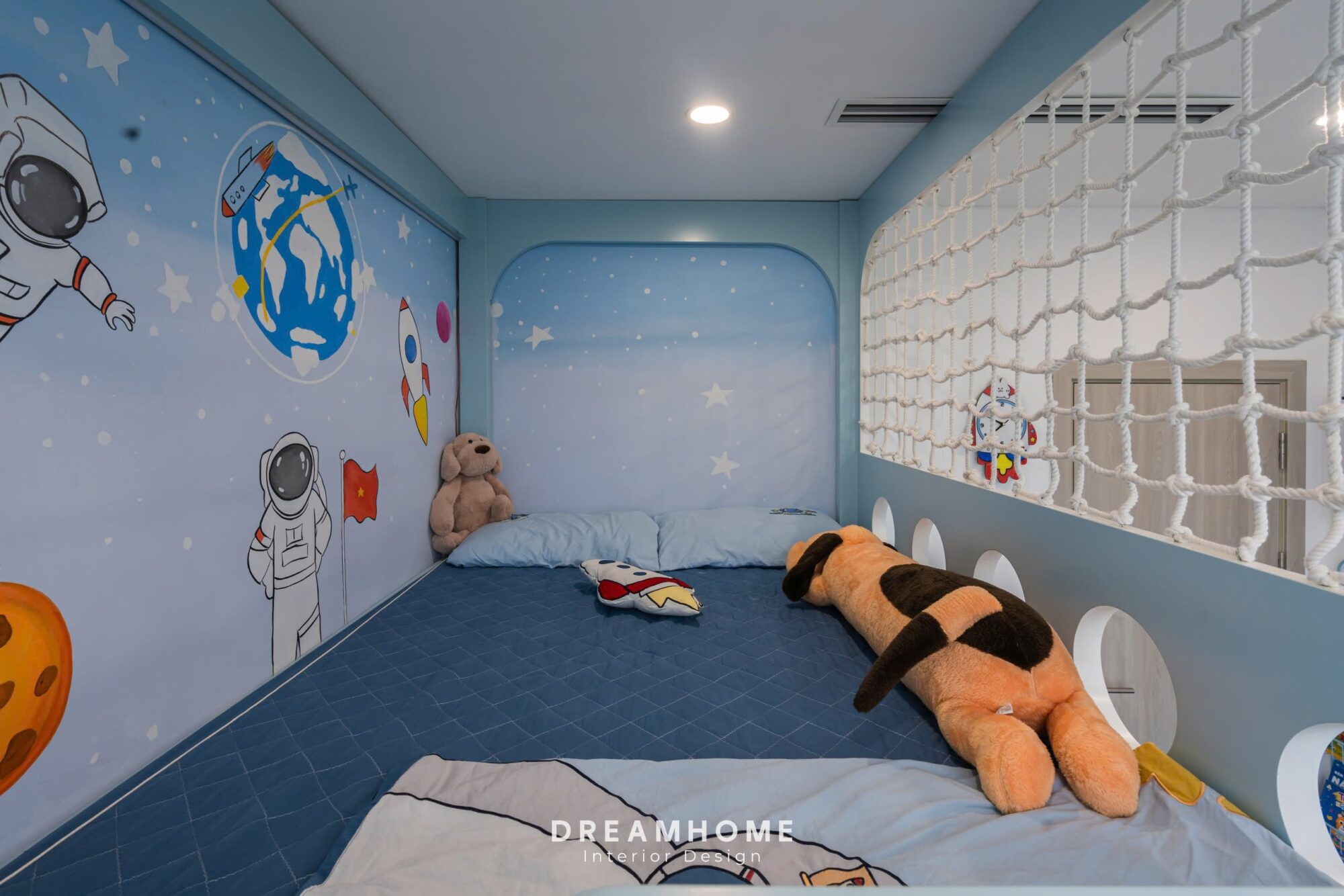 Hoàn Thiện Công Trình Thực Tế Masteri West Heights - 120M2 17 Kết hợp với các điểm nhấn ánh sáng như những ngôi sao sáng để tạo hiệu ứng 3D đẹp mắt.