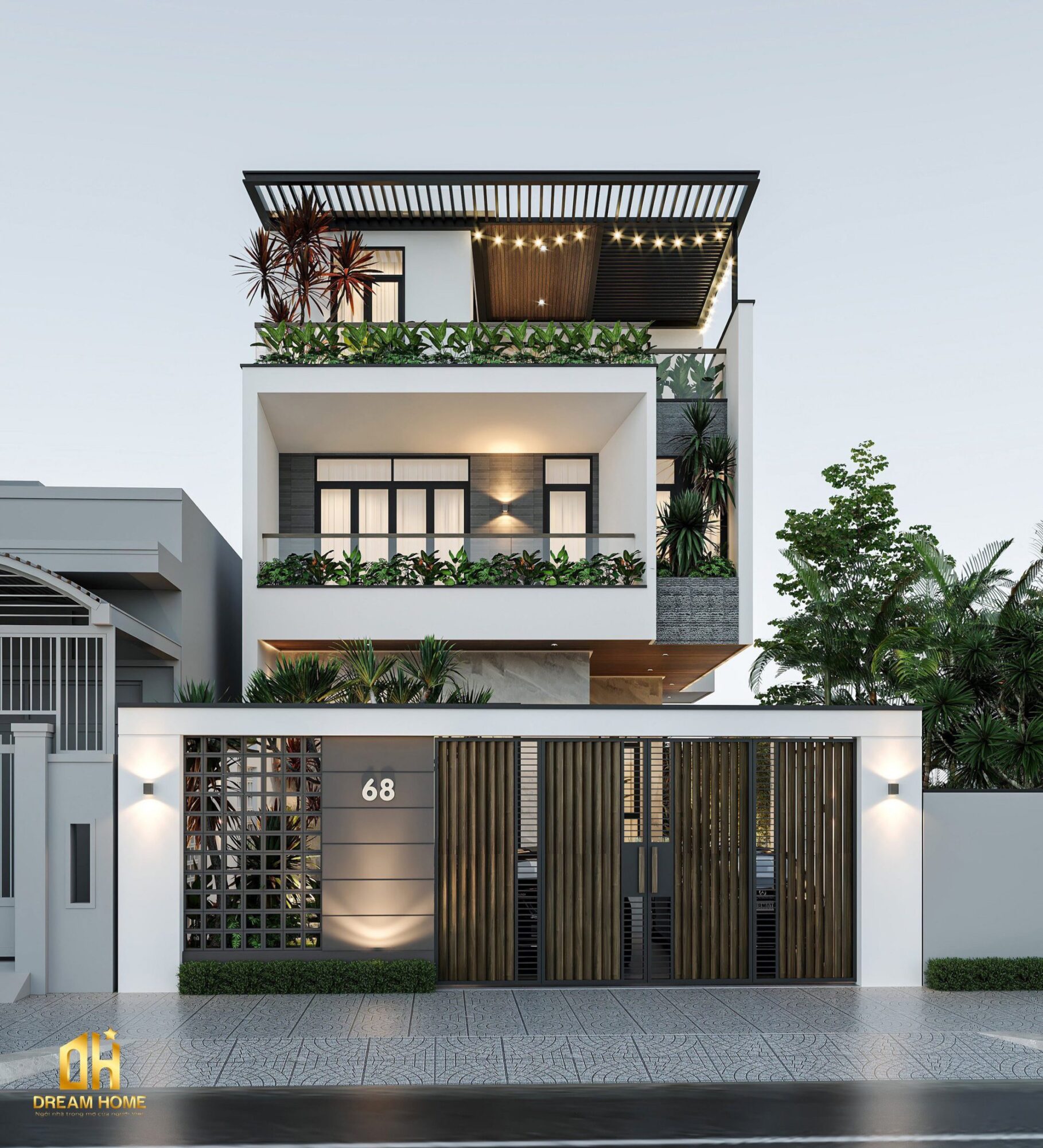 Mẫu Kiến Trúc Nhà Phố Được Yêu Thích Nhất 2025 6 kiến trúc nhà phố