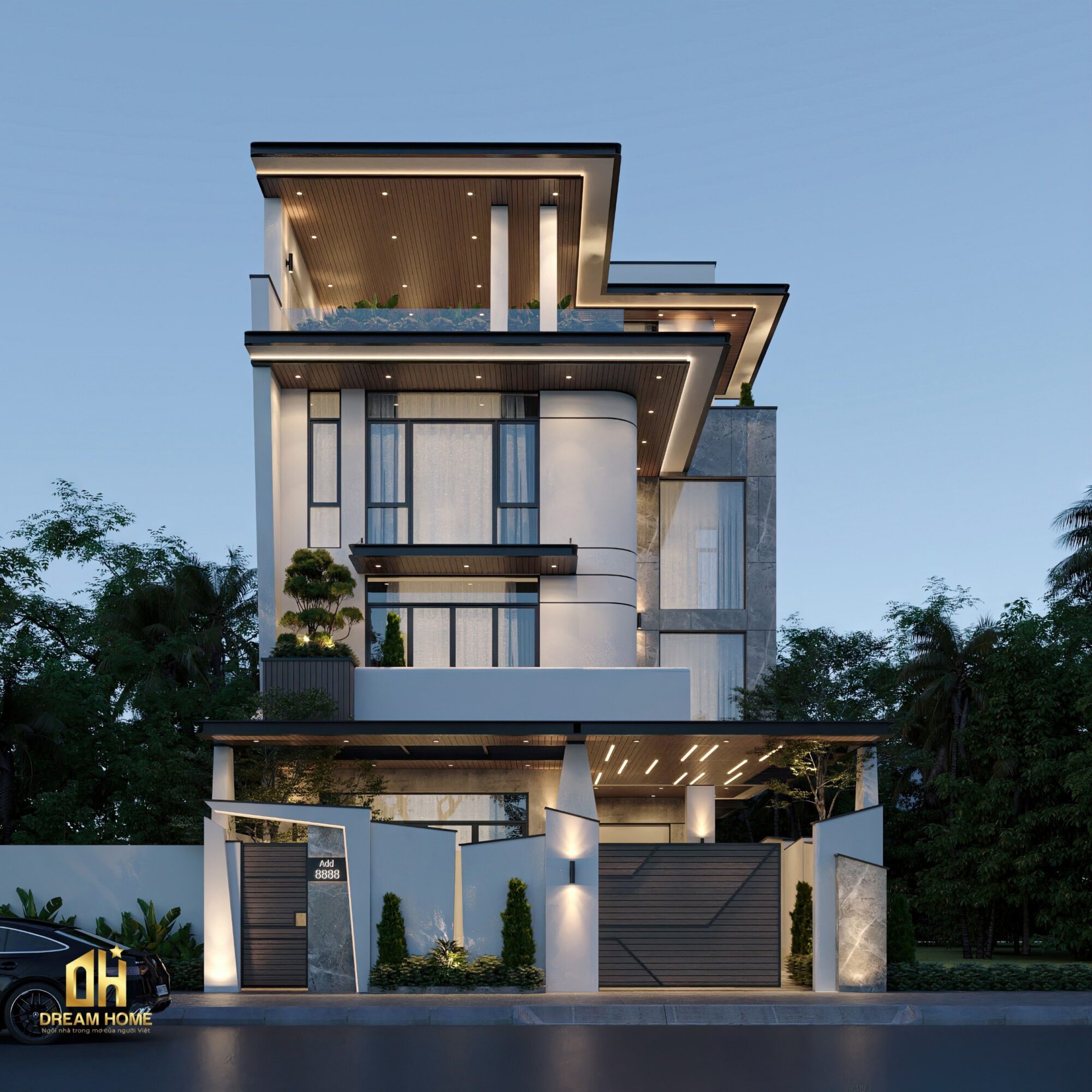 Mẫu Kiến Trúc Nhà Phố Được Yêu Thích Nhất 2025 5 kiến trúc nhà phố