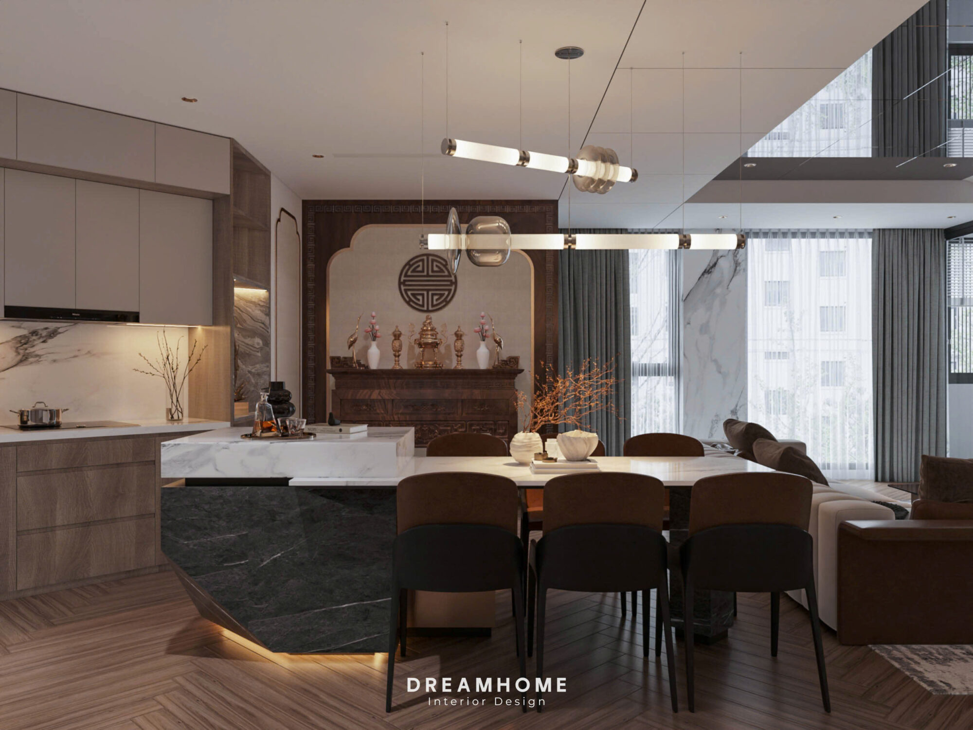 Thiết Kế Nội Thất Chung Cư Unimax Twin Tower-110m2 7 thiết kế nội thất