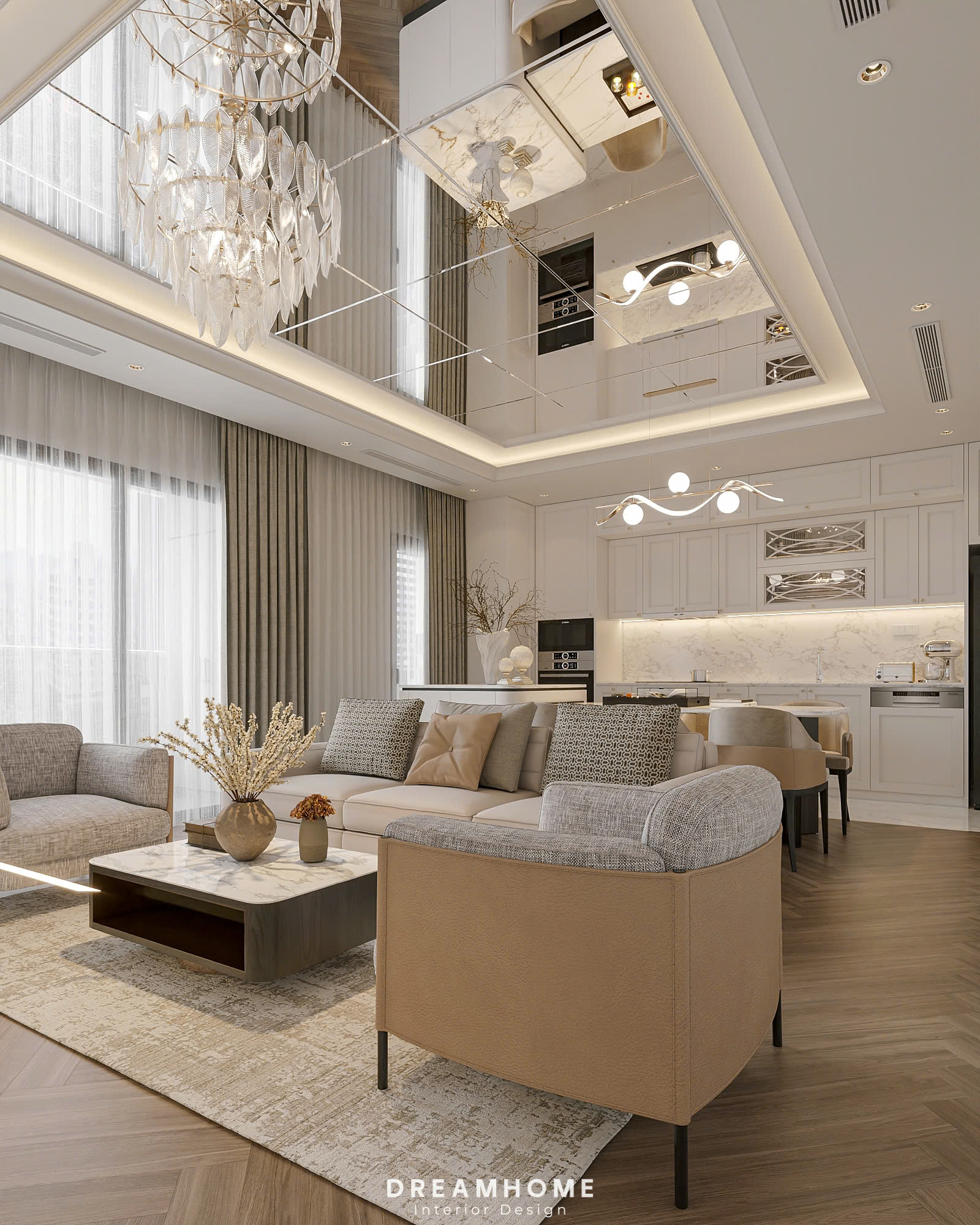 Thiết Kế Nội Thất Chung Cư Imperia Garden-100m2 2 thiết kế nội thất