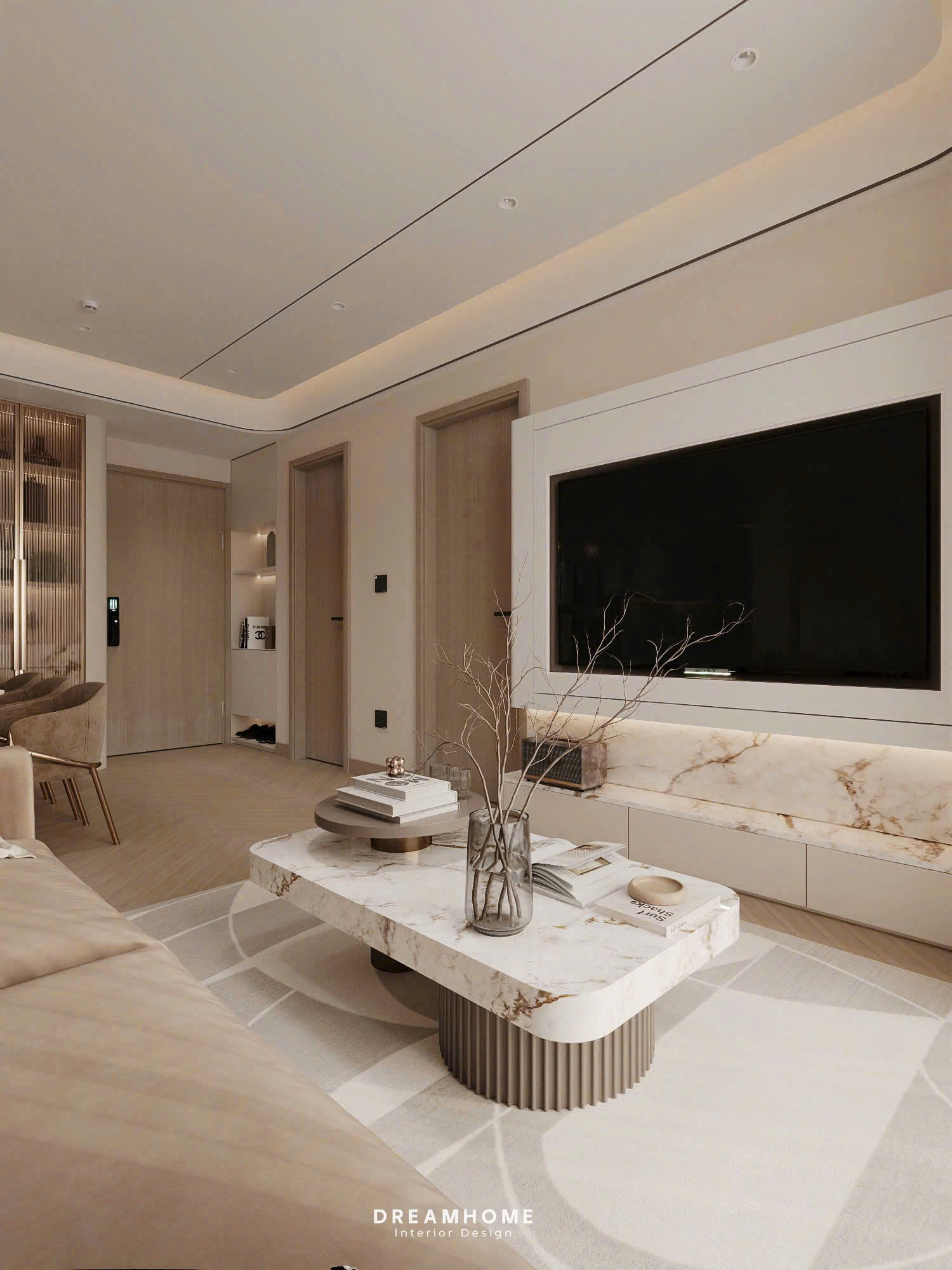 Thiết Kế Nội Thất Chung Cư Central Lake-90m2 3 thiết kế nội thất