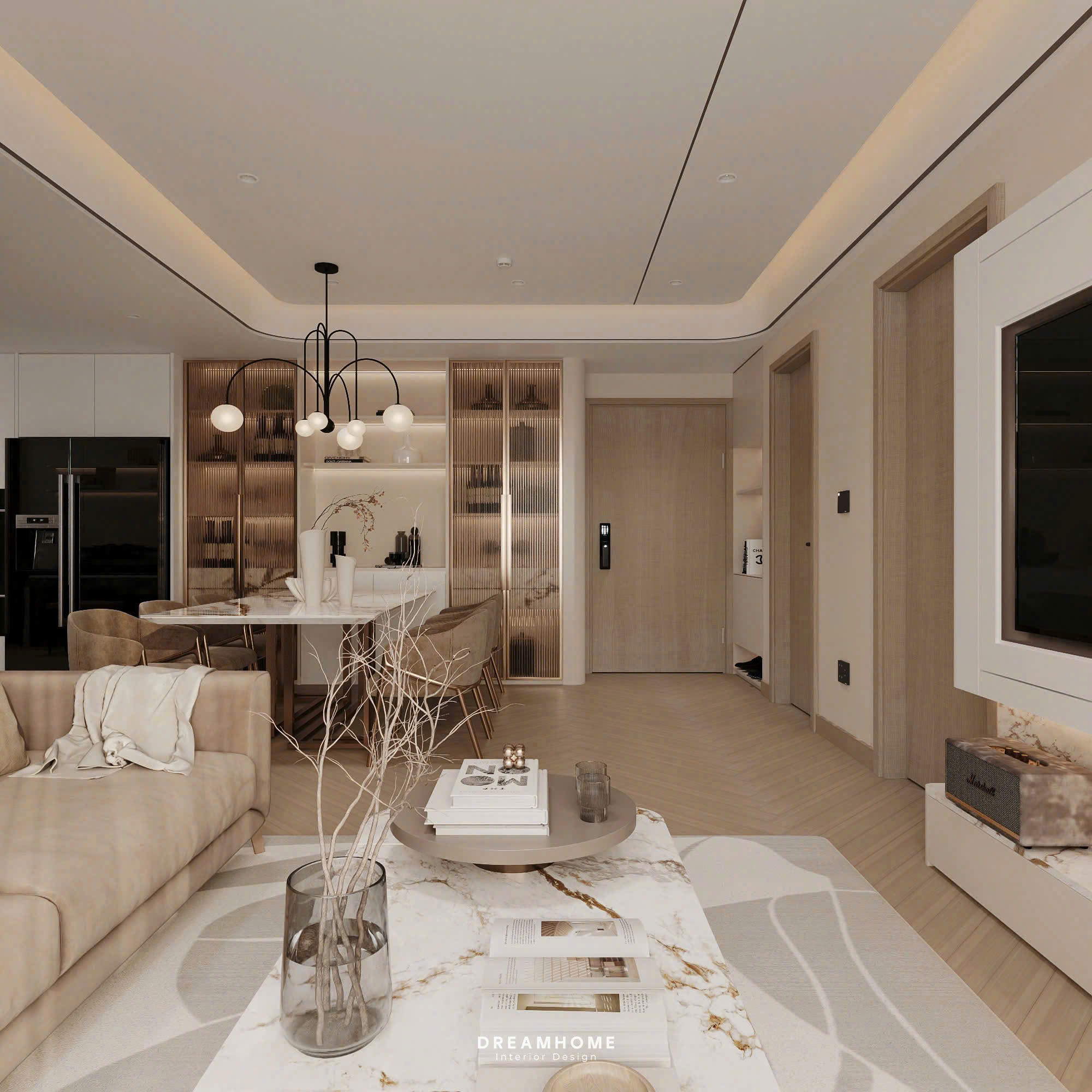 Thiết Kế Nội Thất Chung Cư Central Lake-90m2 5 thiết kế nội thất