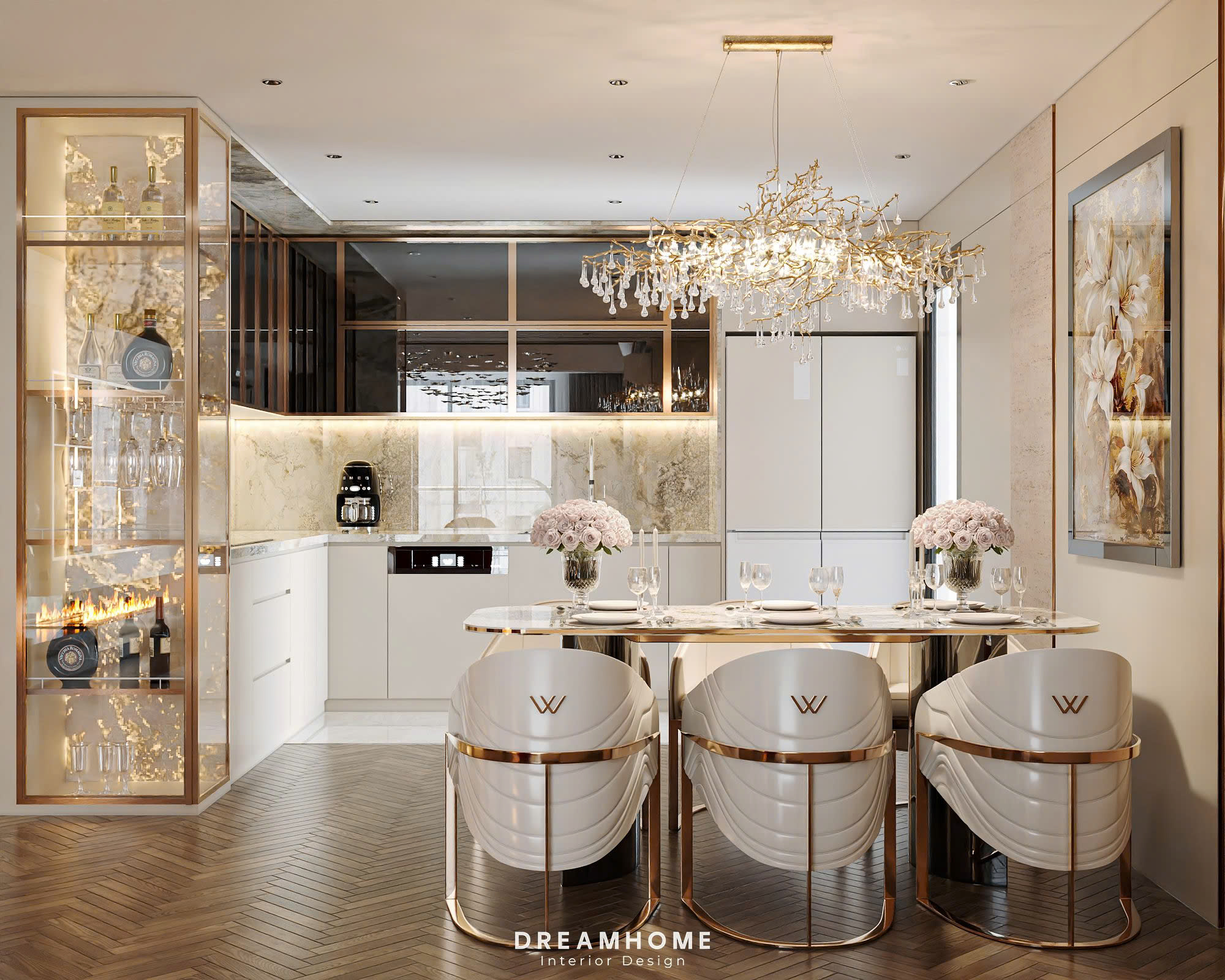 Thiết Kế Nội Thất Chung Cư Goldmark City-130m2 9 thiết kế nội thất