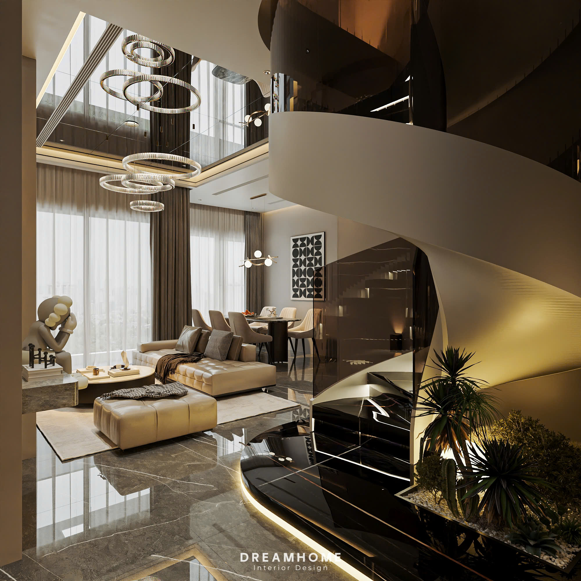 Thiết Kế Nội Thất Duplex Masteri West Height-90m2 6 thiết kế nội thất