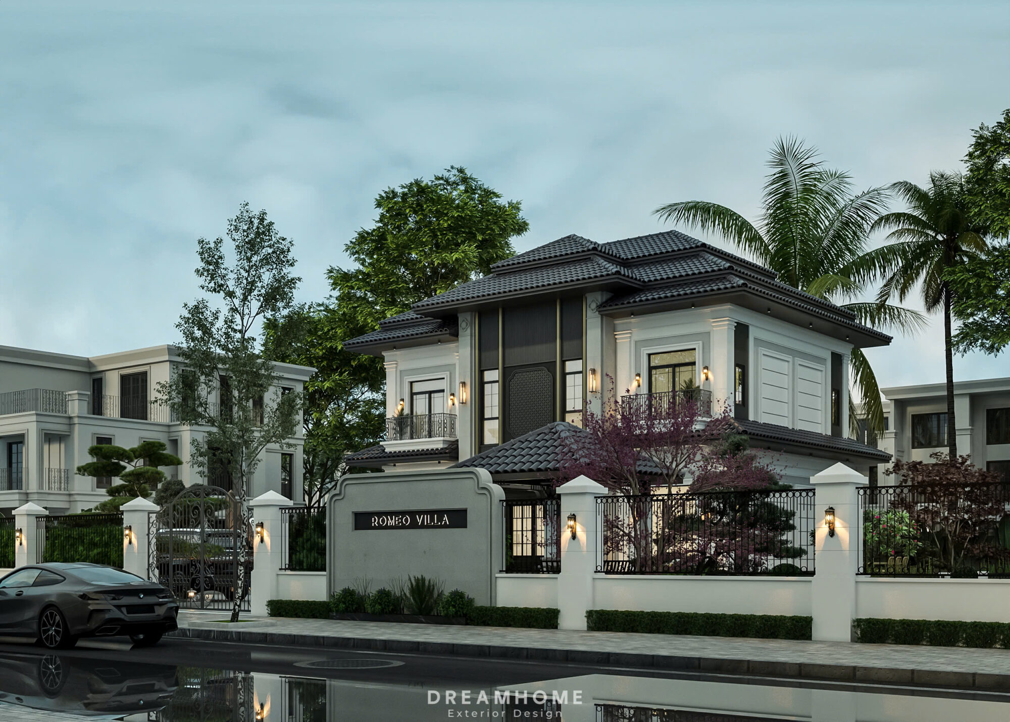 Thiết Kế Kiến Trúc Biệt Thự Thái Bình-350m2 4 kiến trúc