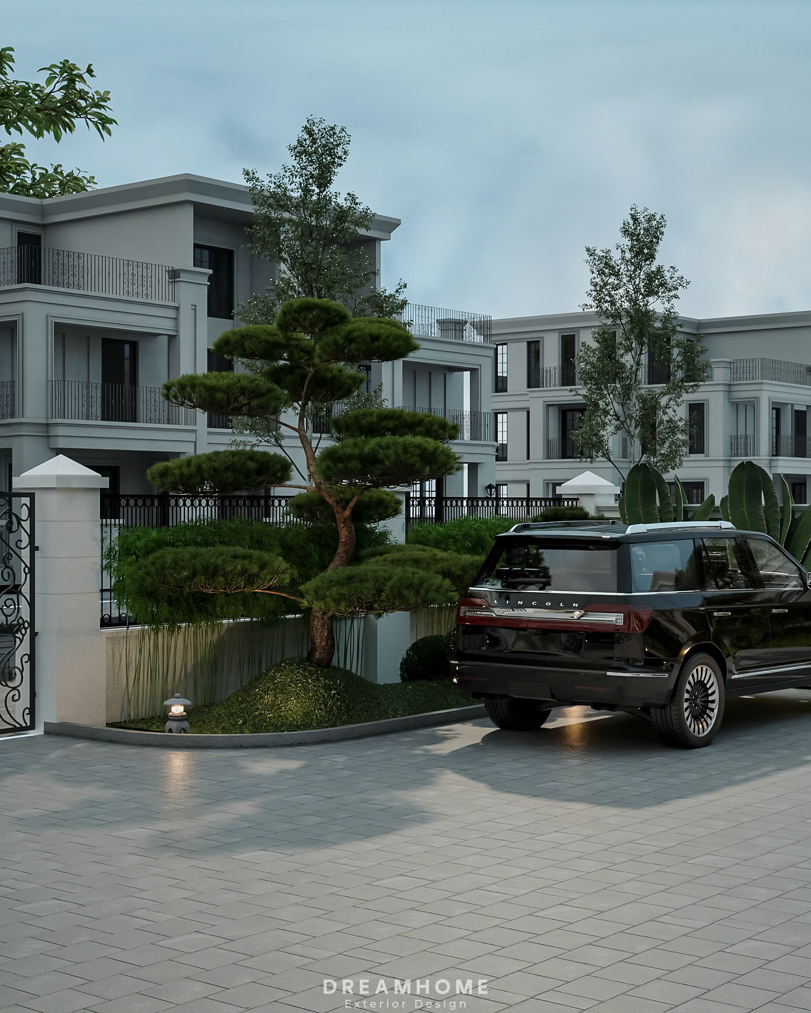 Thiết Kế Kiến Trúc Biệt Thự Thái Bình-350m2 6 kiến trúc