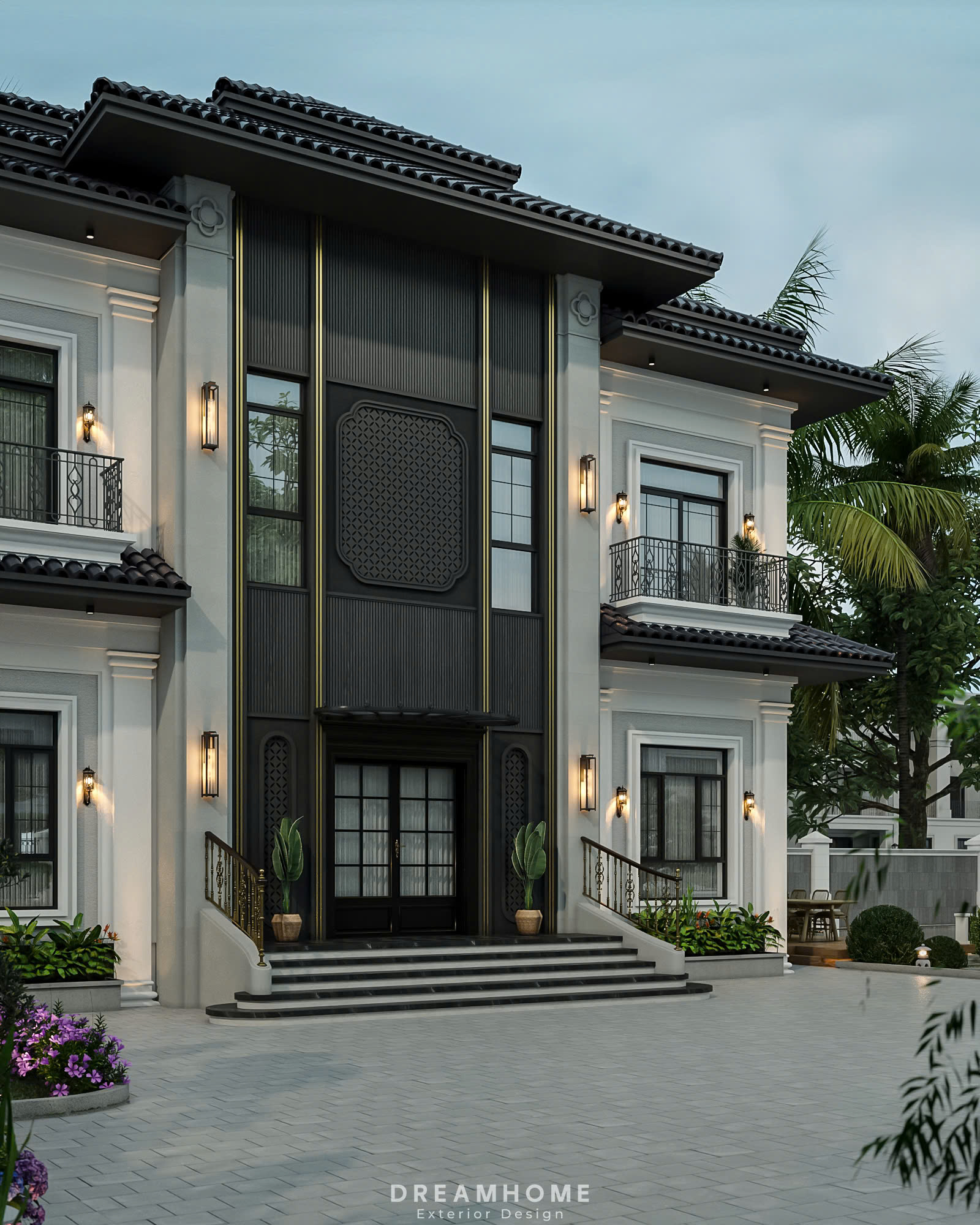 Thiết Kế Kiến Trúc Biệt Thự Thái Bình-350m2 7 kiến trúc