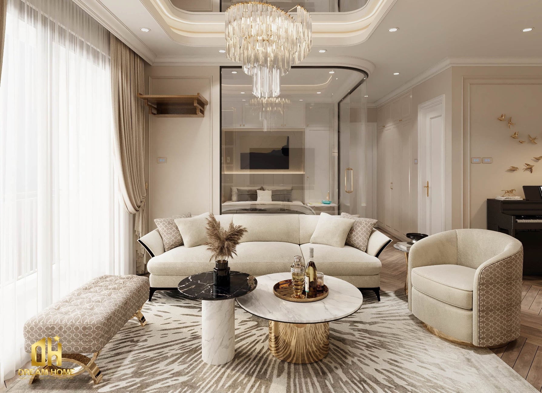 thiết kế nội thất chung cư 2 ngủ