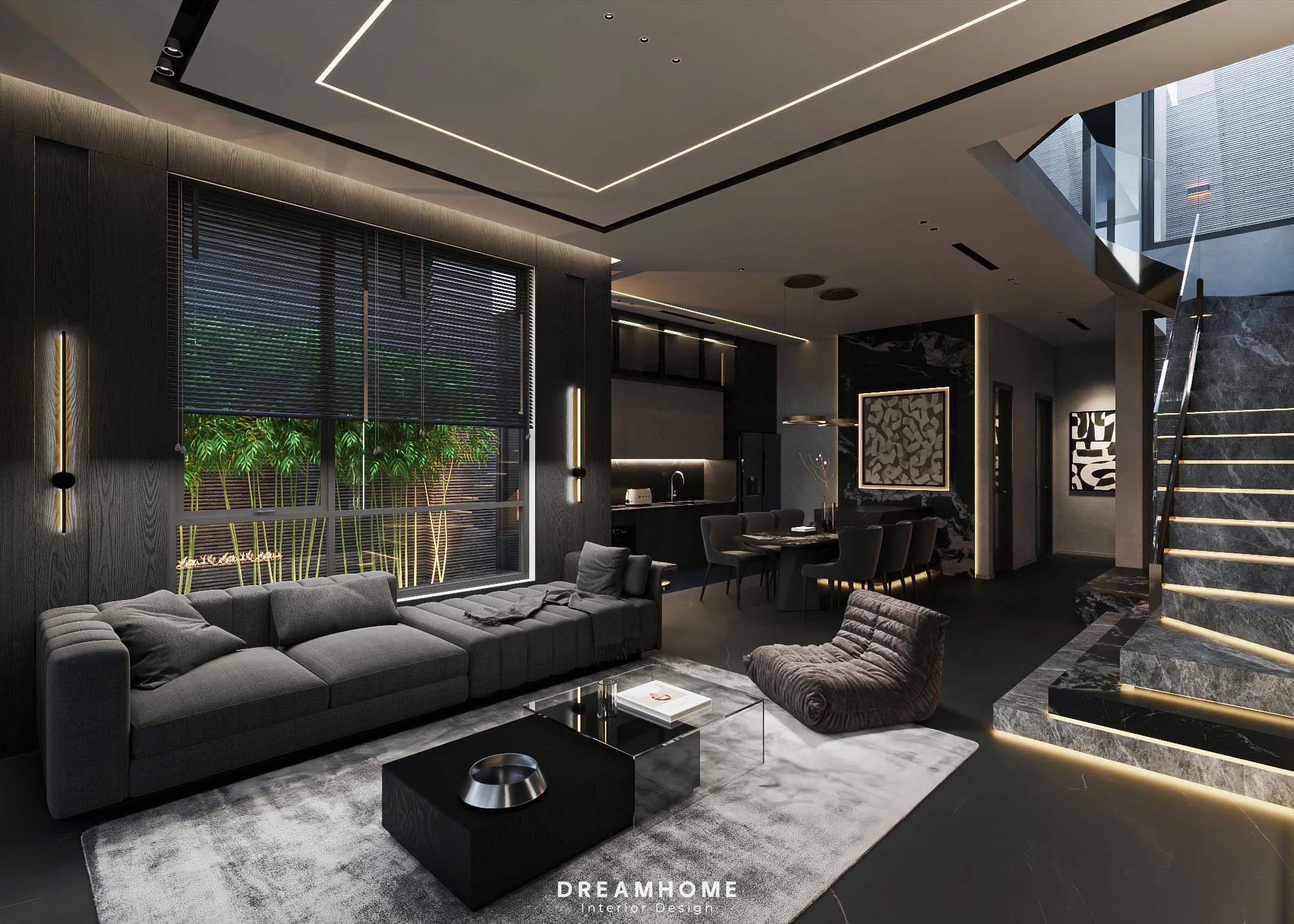 thiết kế nội thất nhà phố Hoài Đức