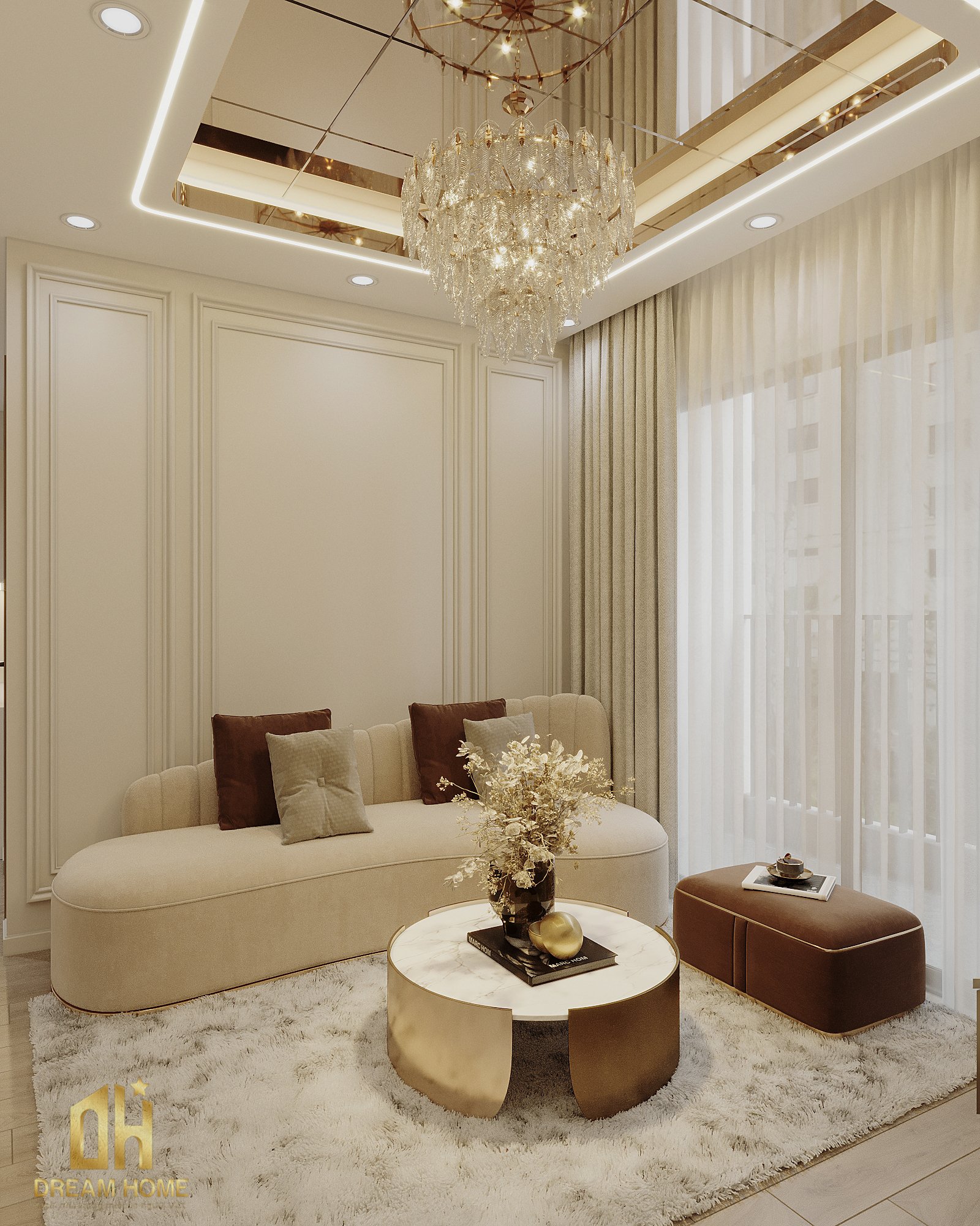 thiết kế nội thất chung cư 2 ngủ