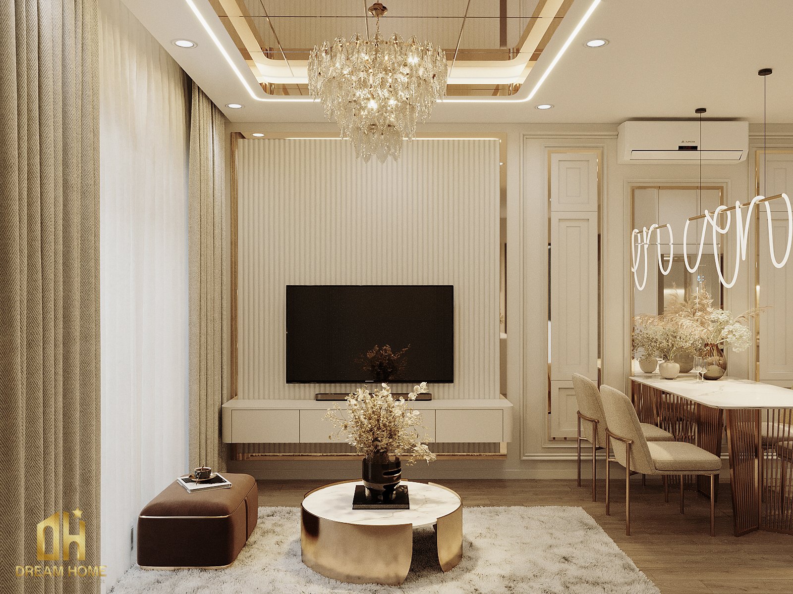 thiết kế nội thất chung cư 2 ngủ
