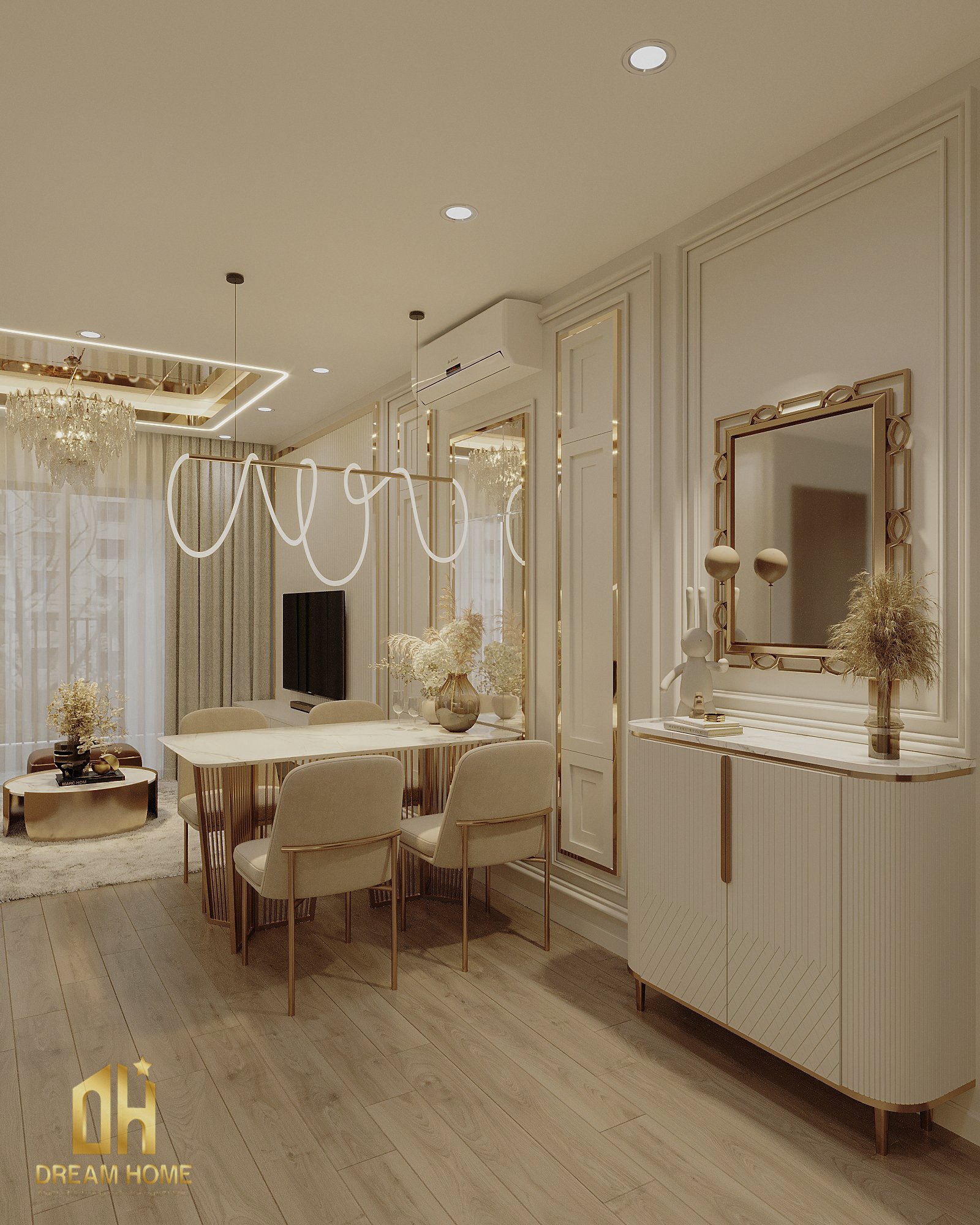thiết kế nội thất chung cư 2 ngủ