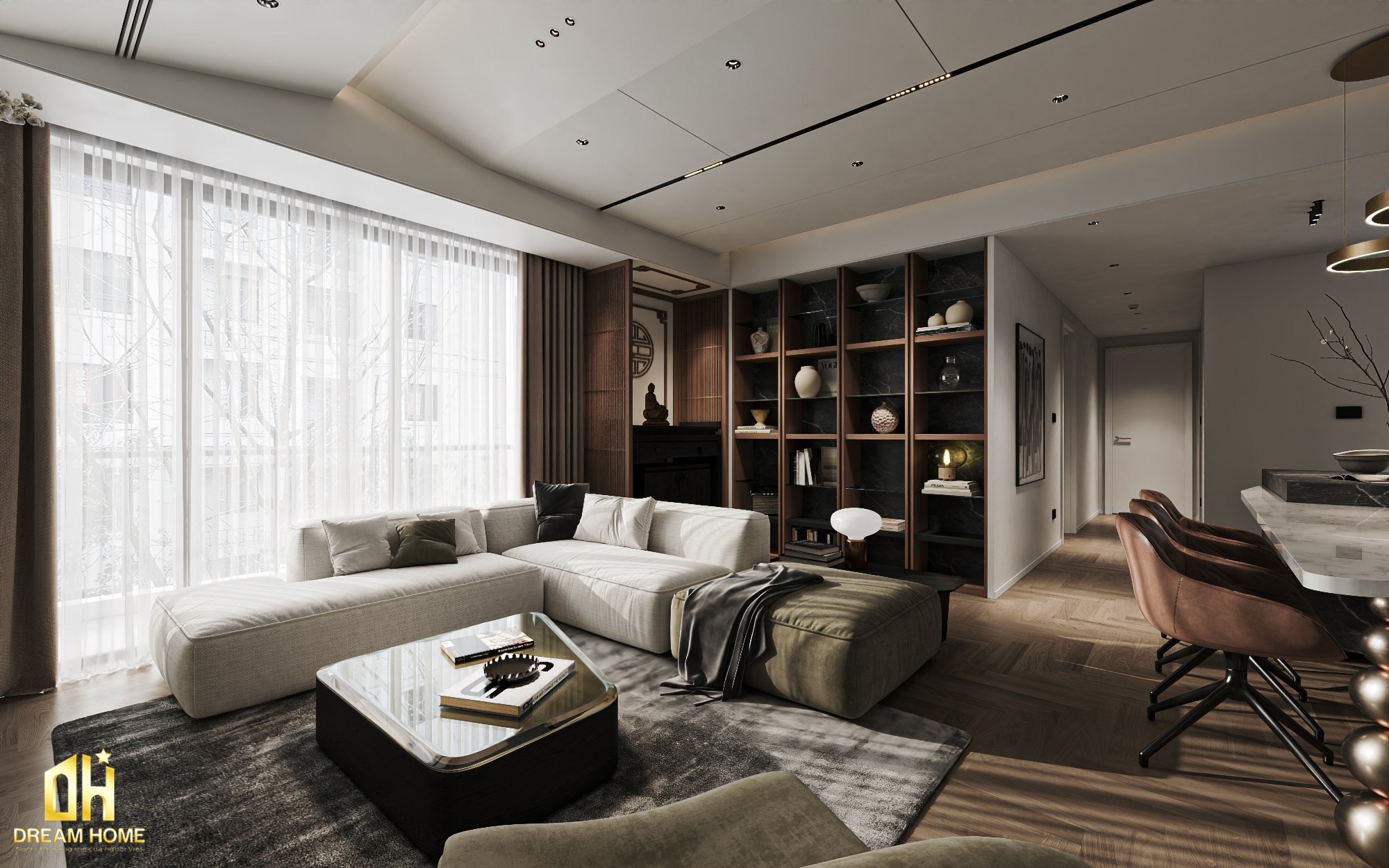 thiết kế nội thất chung cư 2 ngủ