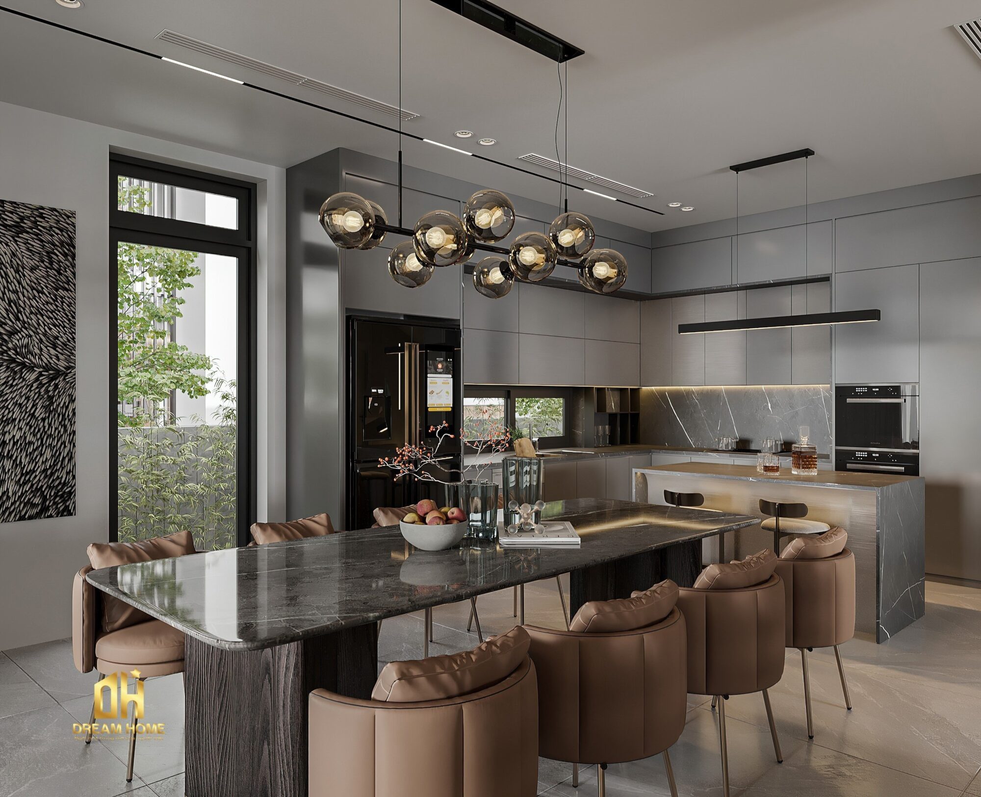 thiết kế nội thất nhà phố Hoài Đức