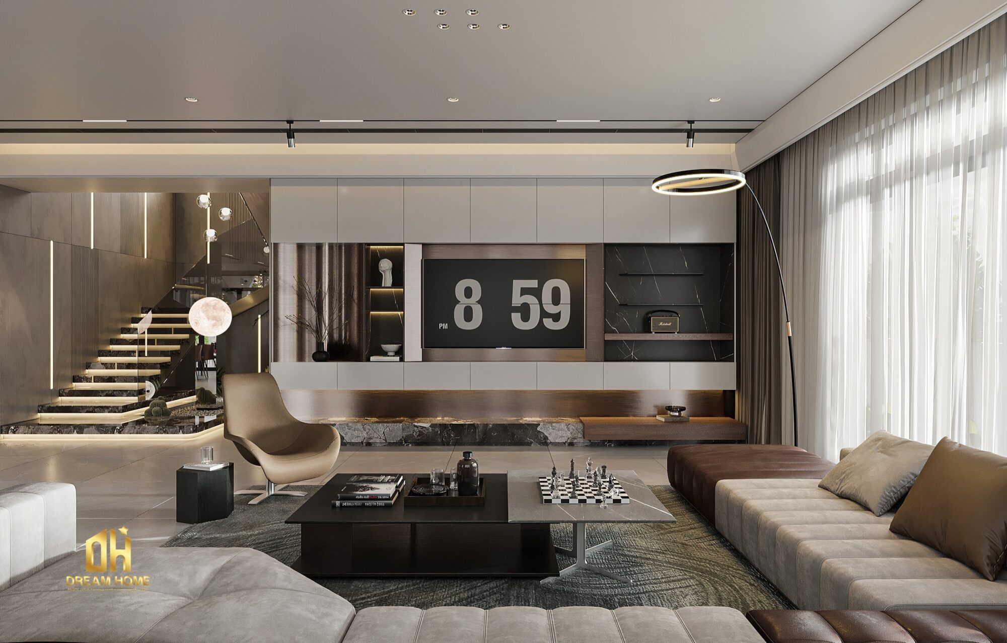 thiết kế nội thất nhà phố Hoài Đức