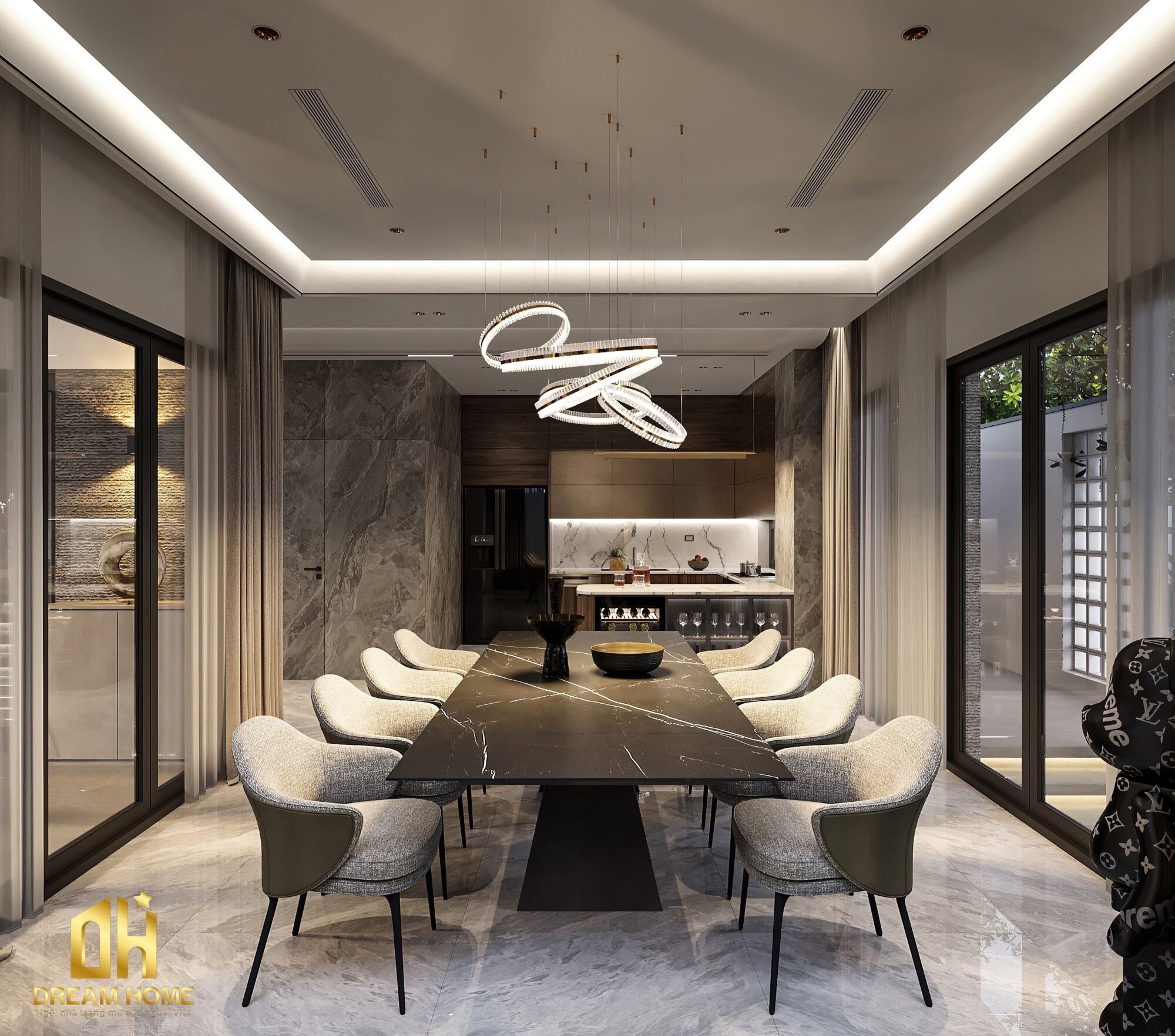 thiết kế nội thất nhà phố Hoài Đức