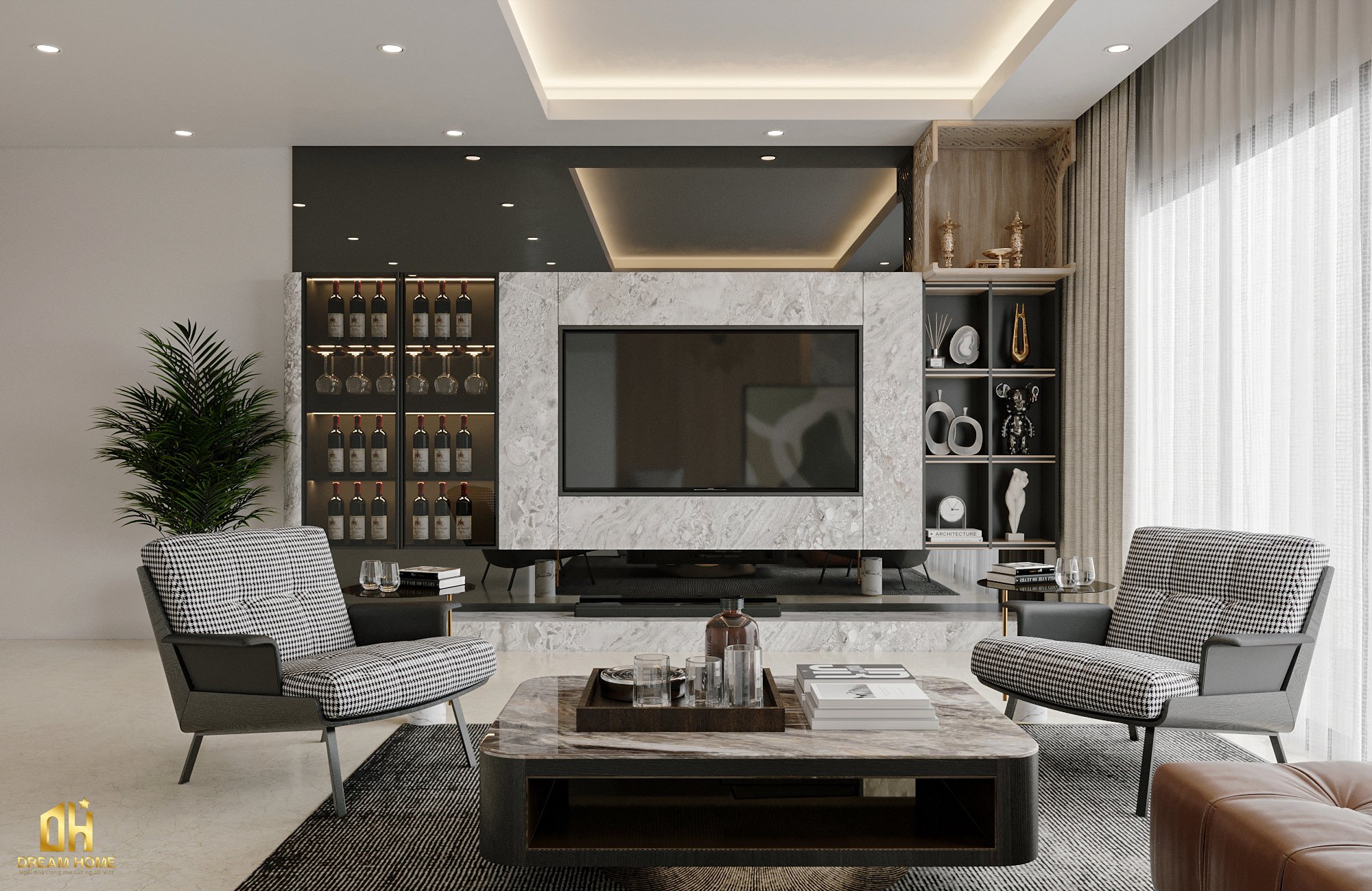 thiết kế nội thất chung cư 2 ngủ