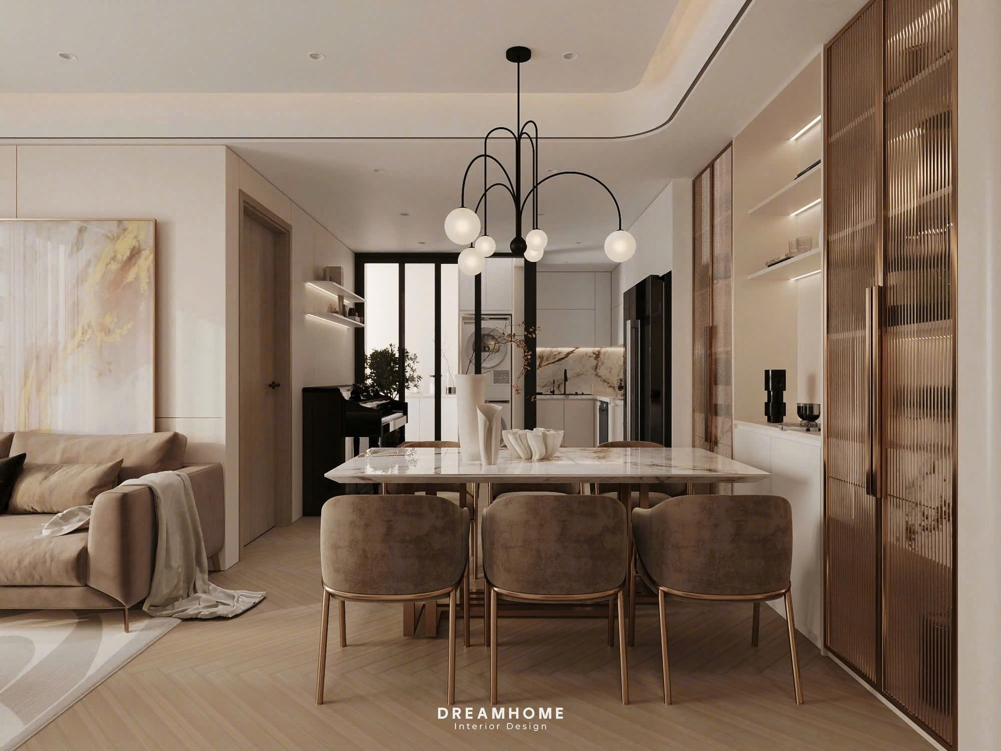 thiết kế nội thất chung cư 2 ngủ
