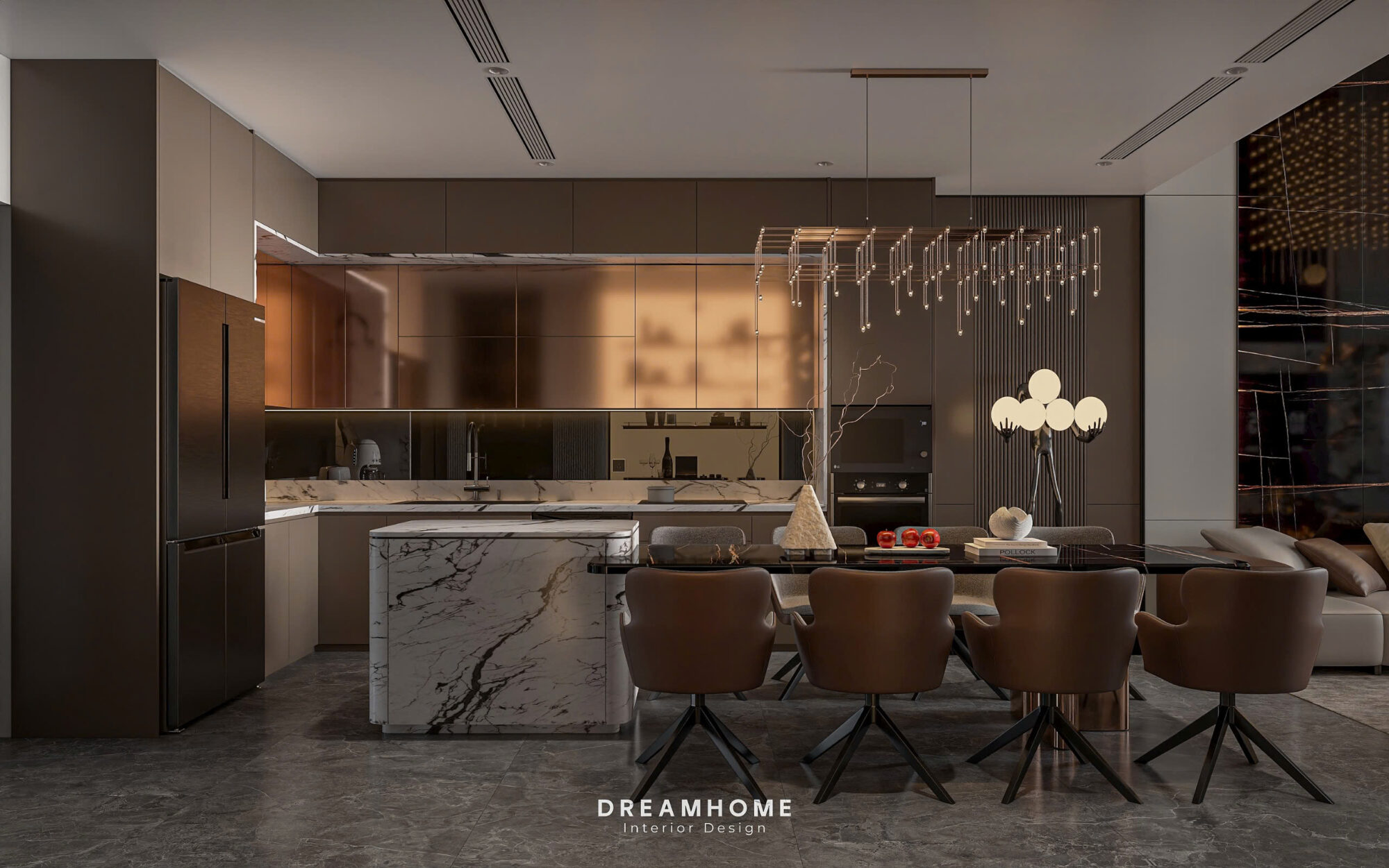 thiết kế nội thất nhà phố Hoài Đức