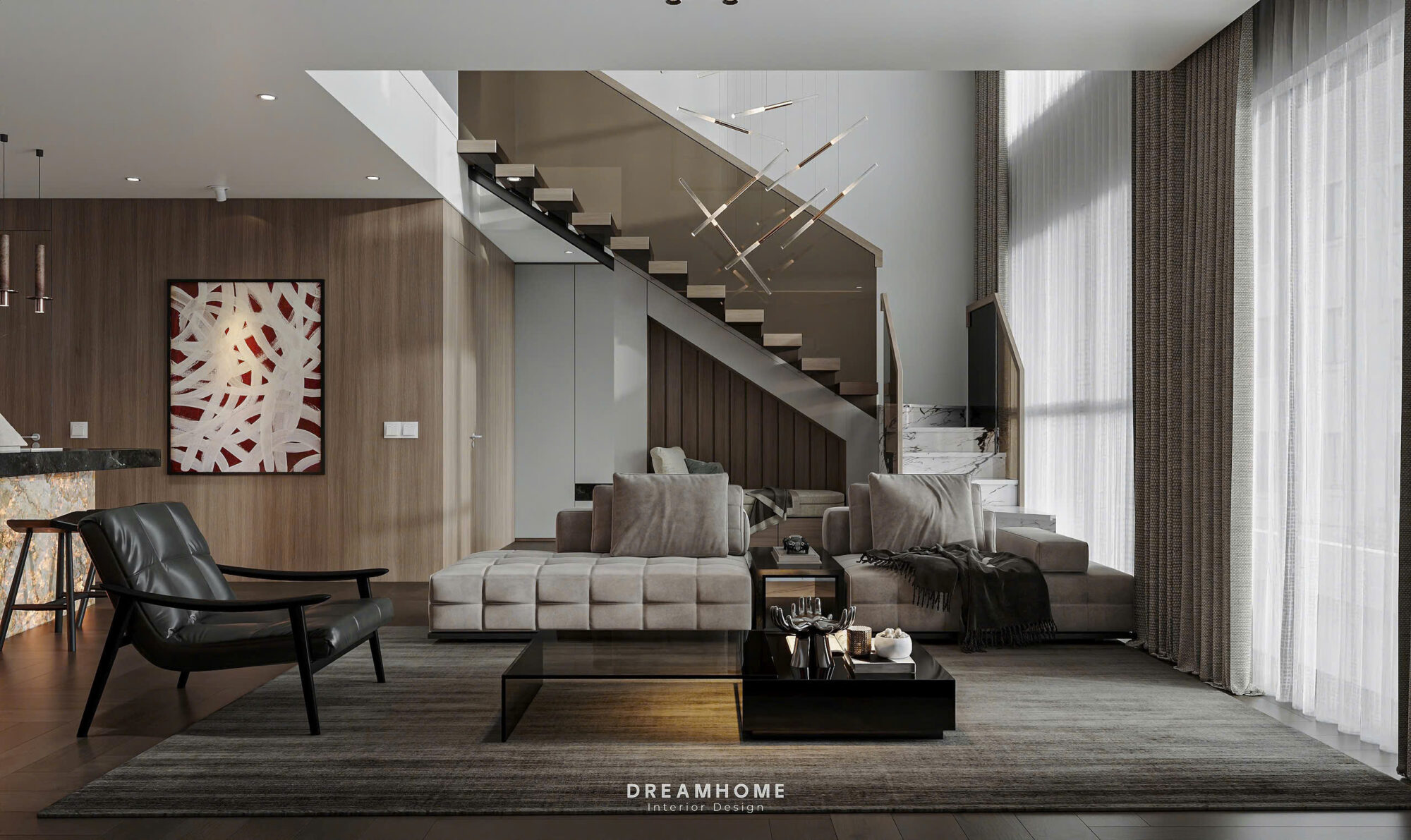 thiết kế nội thất duplex ecopark