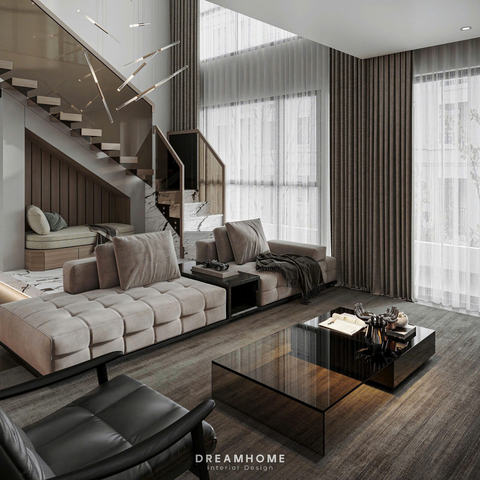 Thiết Kế Nội Thất Duplex Ecopark-180m2 3 thiết kế nội thất duplex ecopark