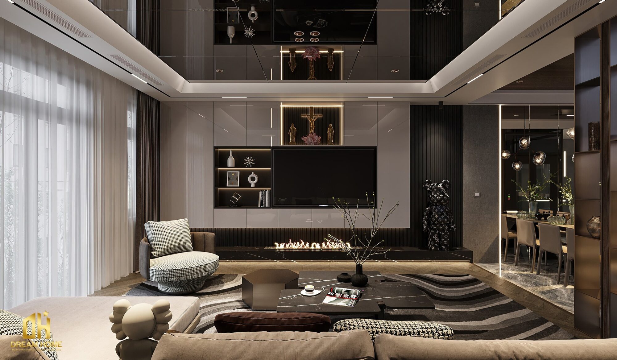 thiết kế nội thất penthouse sunshine golden