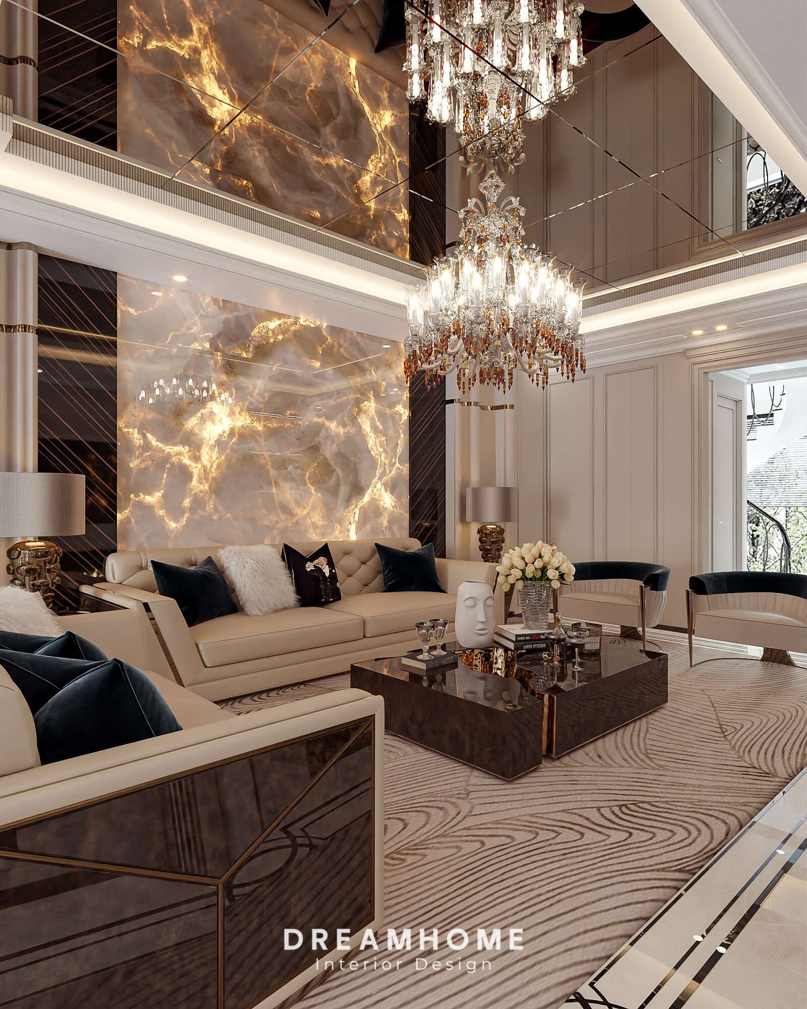 thiết kế nội thất penthouse sunshine golden