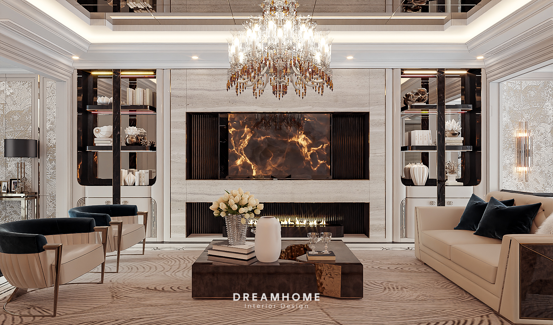 thiết kế nội thất penthouse sunshine golden