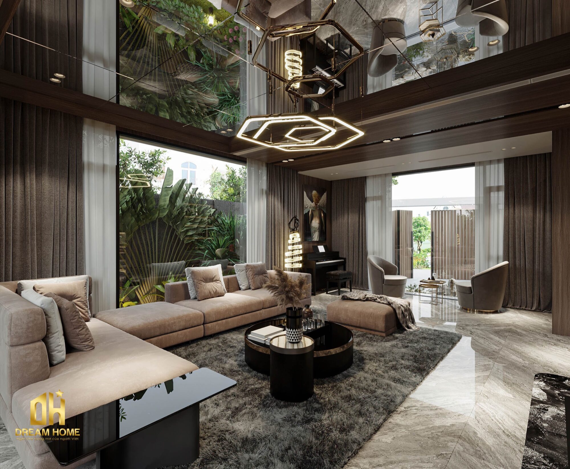 thiết kế nội thất penthouse sunshine golden