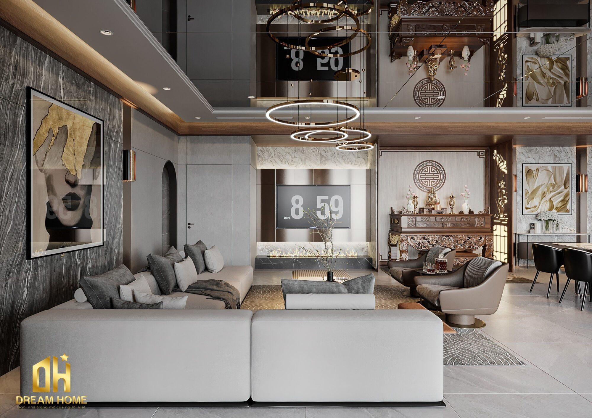 thiết kế nội thất penthouse sunshine golden