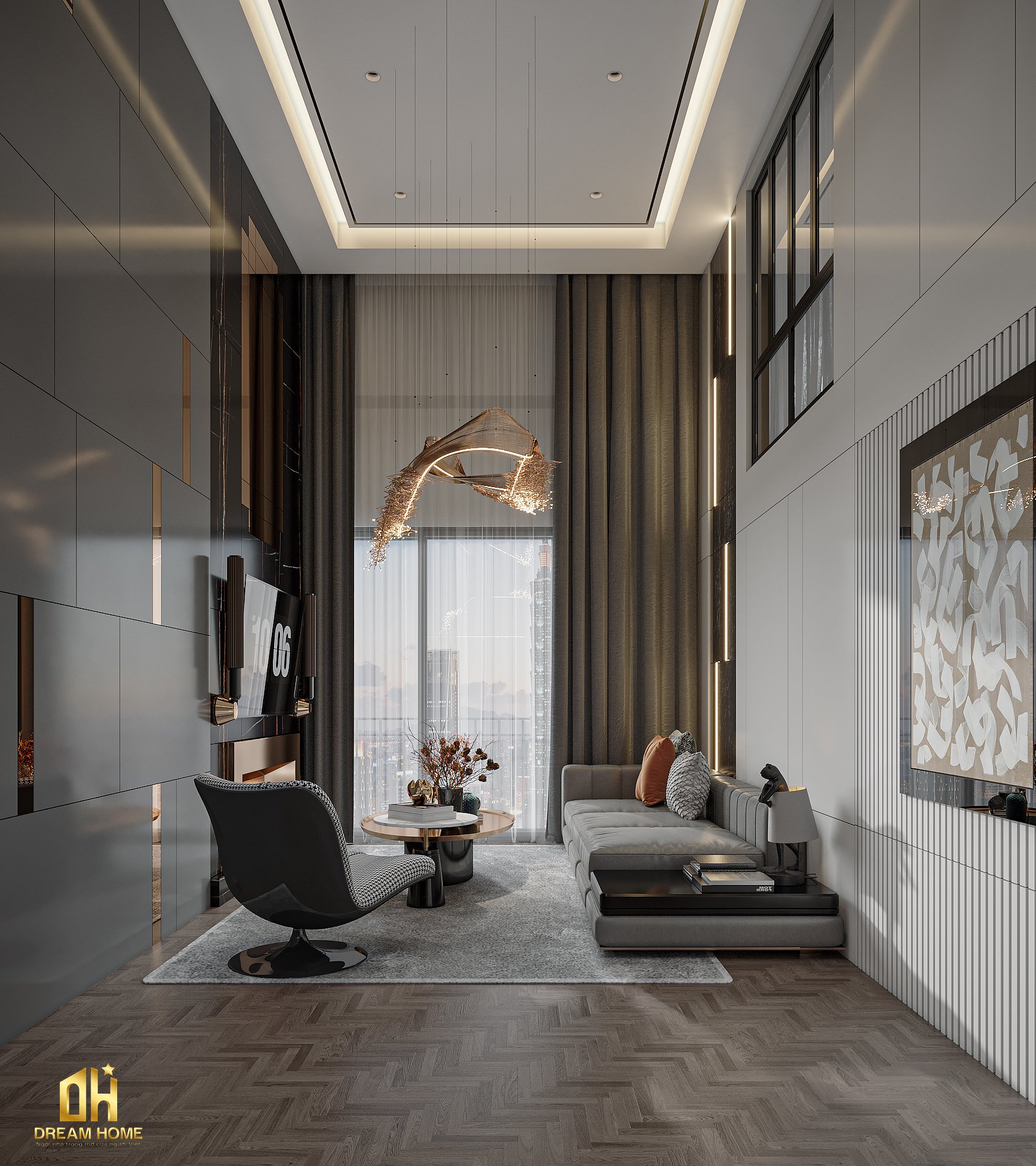 thiết kế nội thất duplex Ecopark