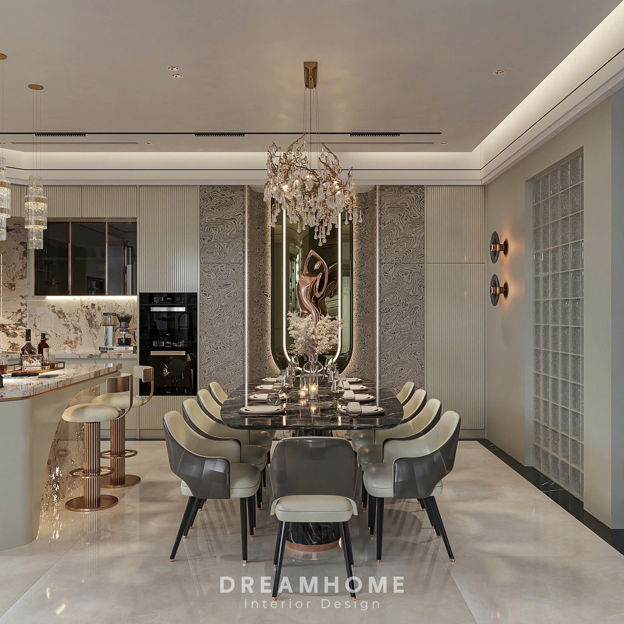 thiết kế nội thất penthouse sunshine golden