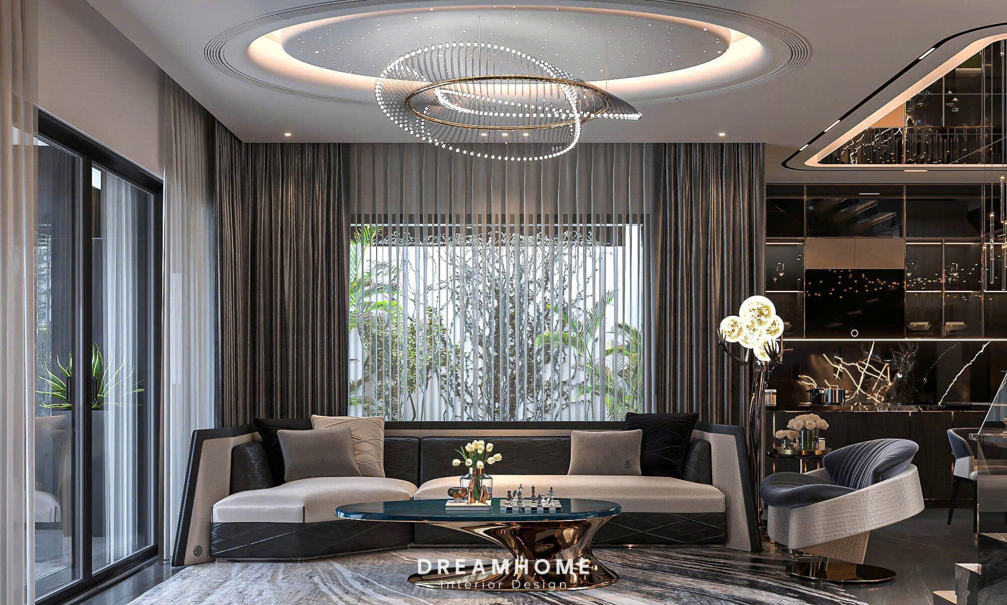 thiết kế nội thất penthouse sunshine golden