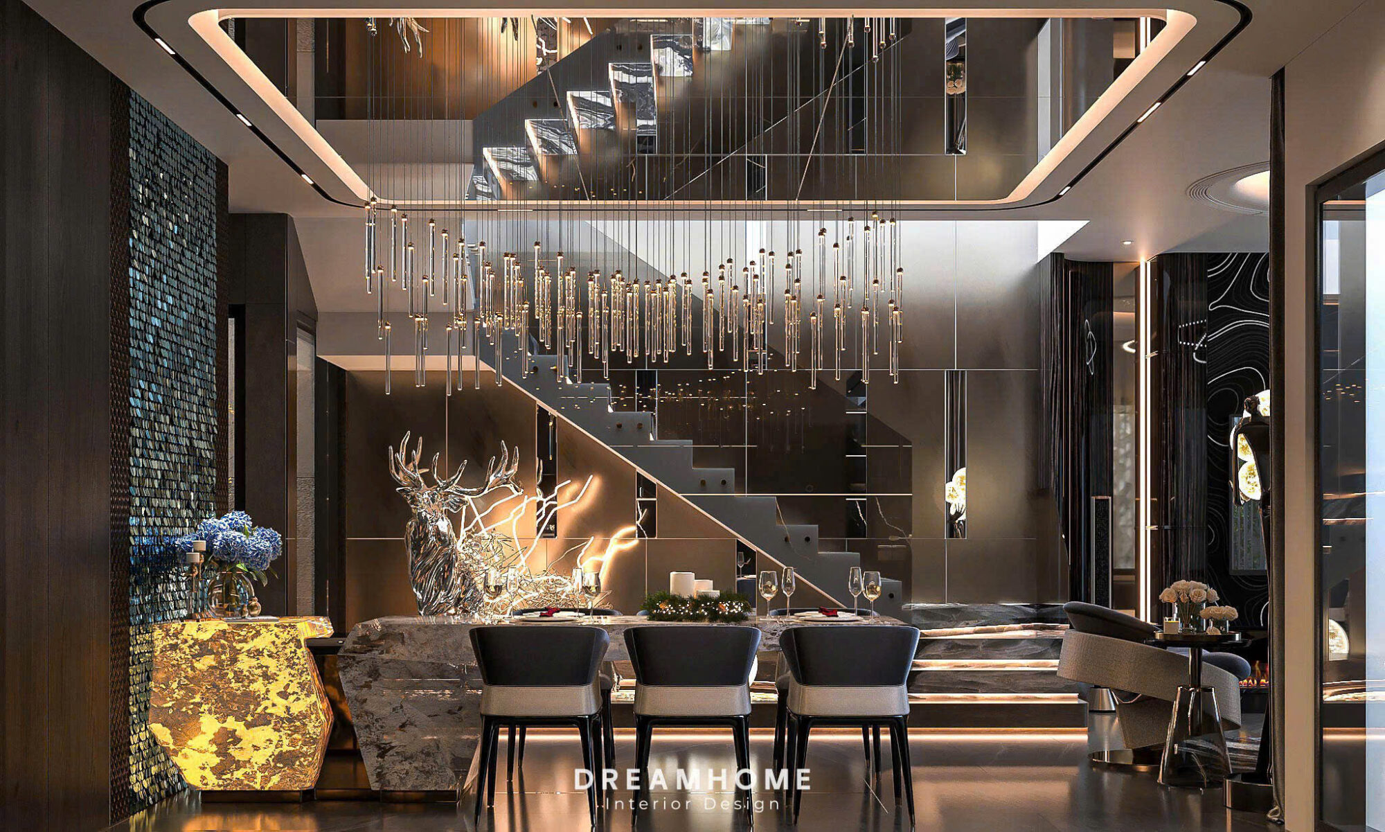 thiết kế nội thất penthouse sunshine golden