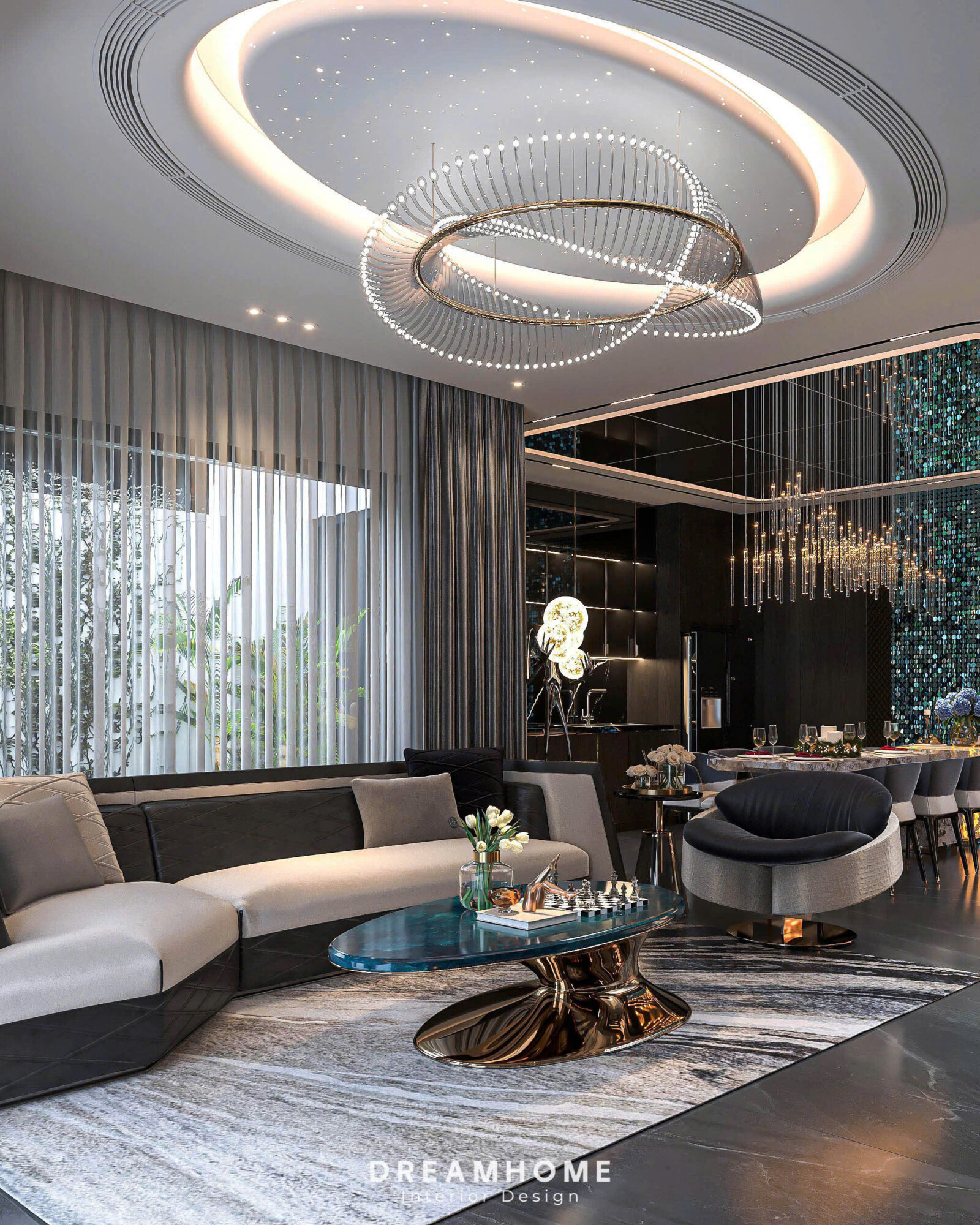 thiết kế nội thất penthouse sunshine golden