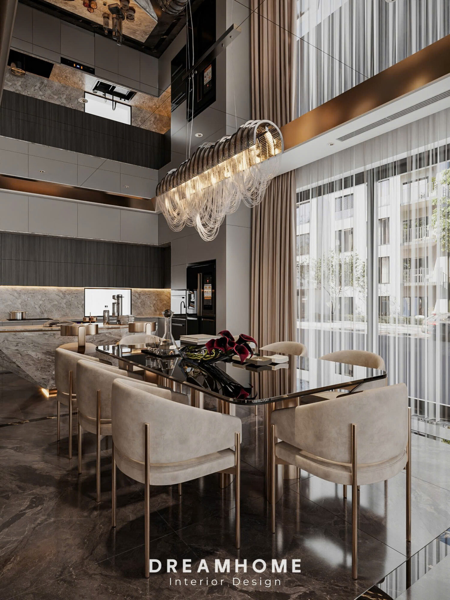 thiết kế nội thất penthouse sunshine golden