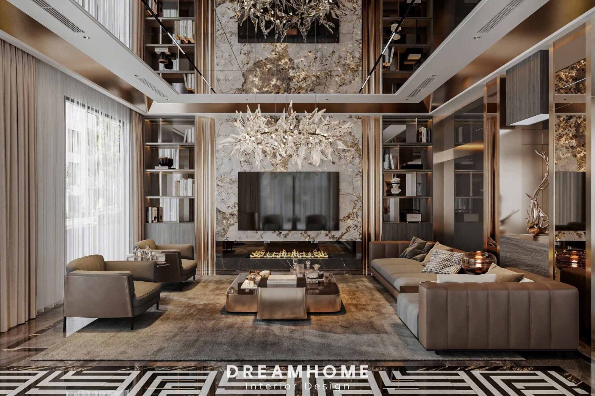 thiết kế nội thất penthouse sunshine golden