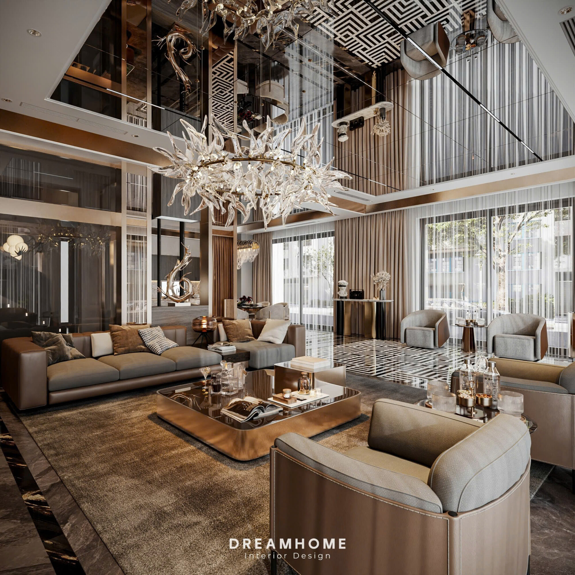 thiết kế nội thất penthouse sunshine golden