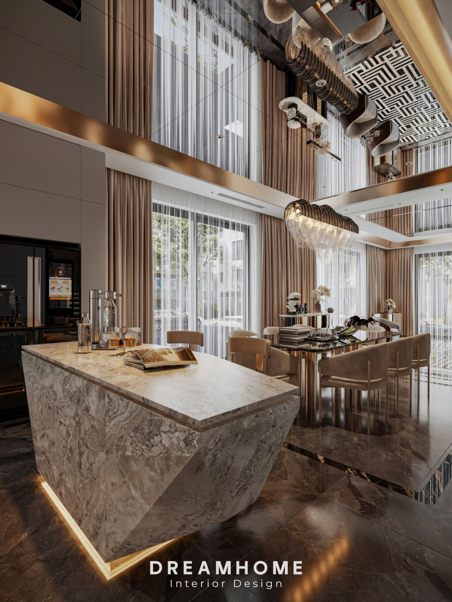 thiết kế nội thất penthouse sunshine golden