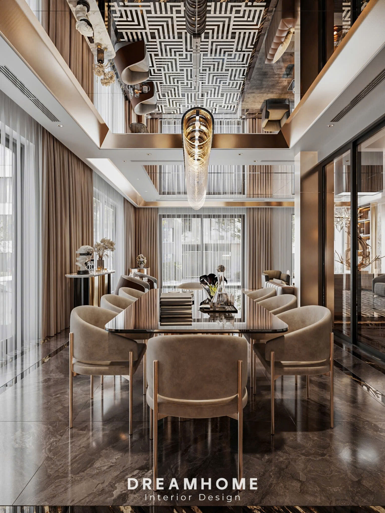 thiết kế nội thất penthouse sunshine golden
