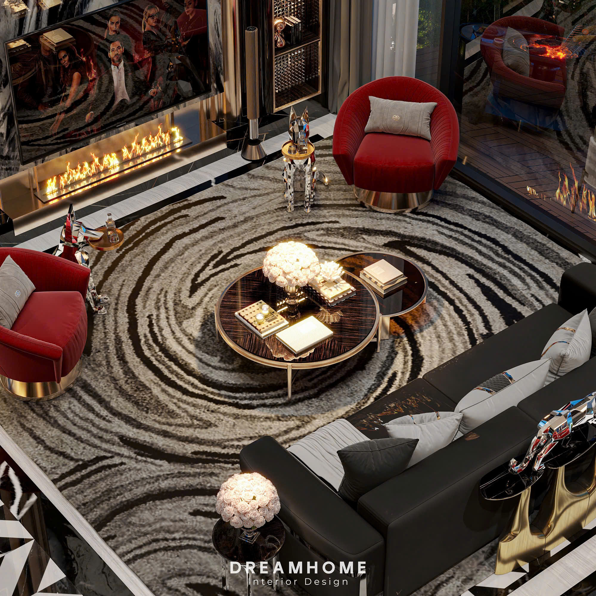 thiết kế nội thất penthouse sunshine golden
