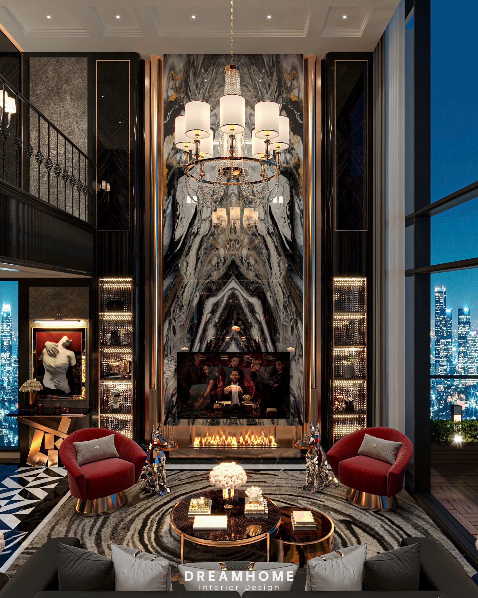 thiết kế nội thất penthouse sunshine golden