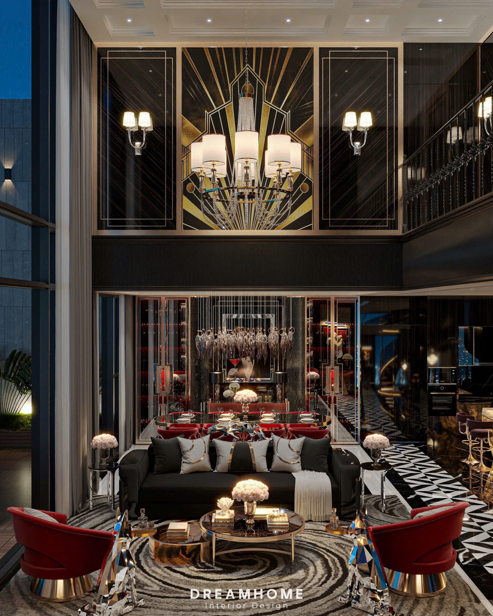 thiết kế nội thất penthouse sunshine golden