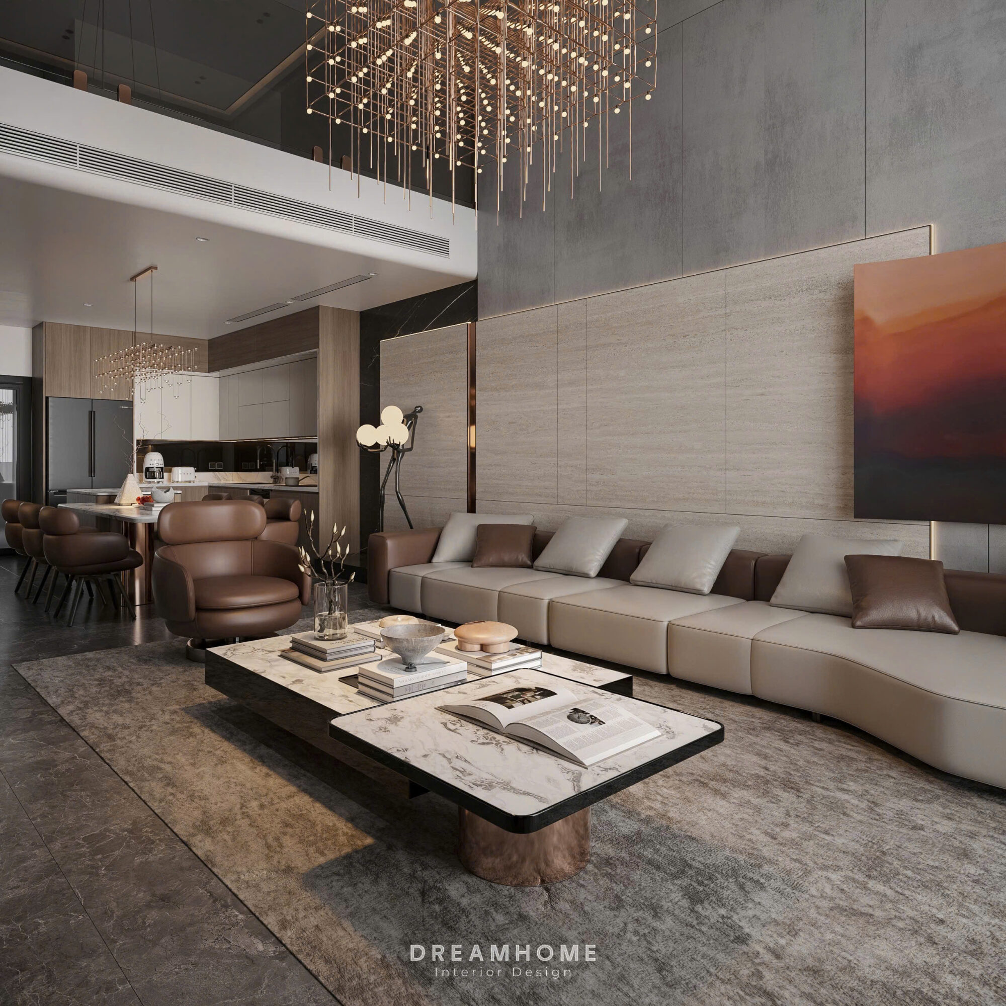 thiết kế nội thất penthouse sunshine golden