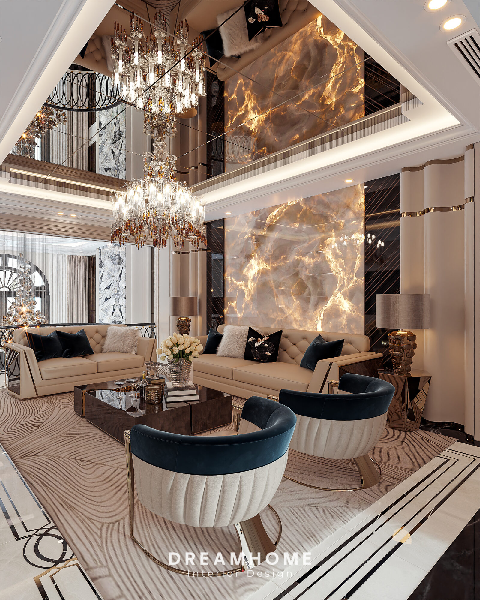 thiết kế nội thất biệt thự geleximco