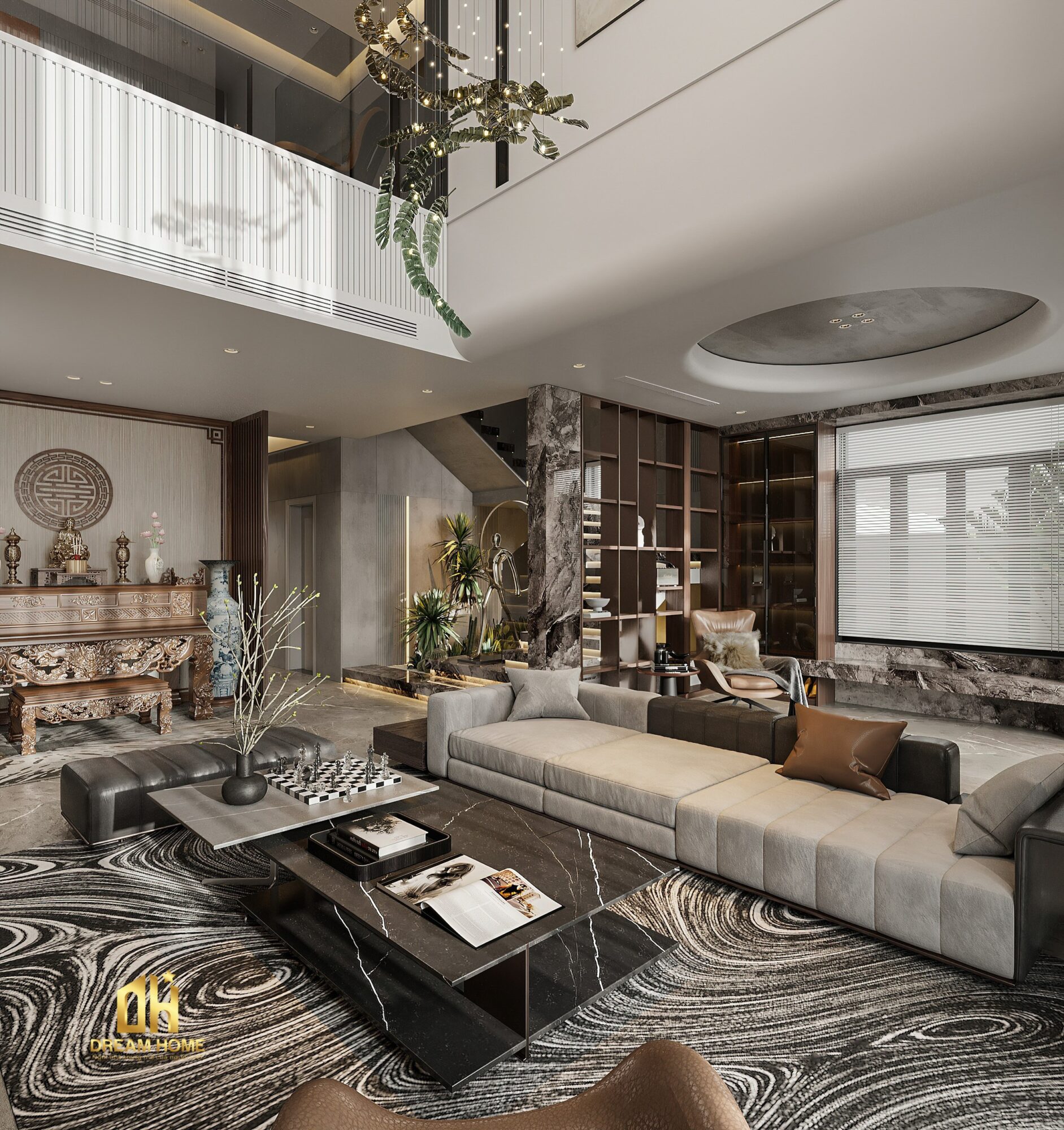 thiết kế nội thất biệt thự geleximco