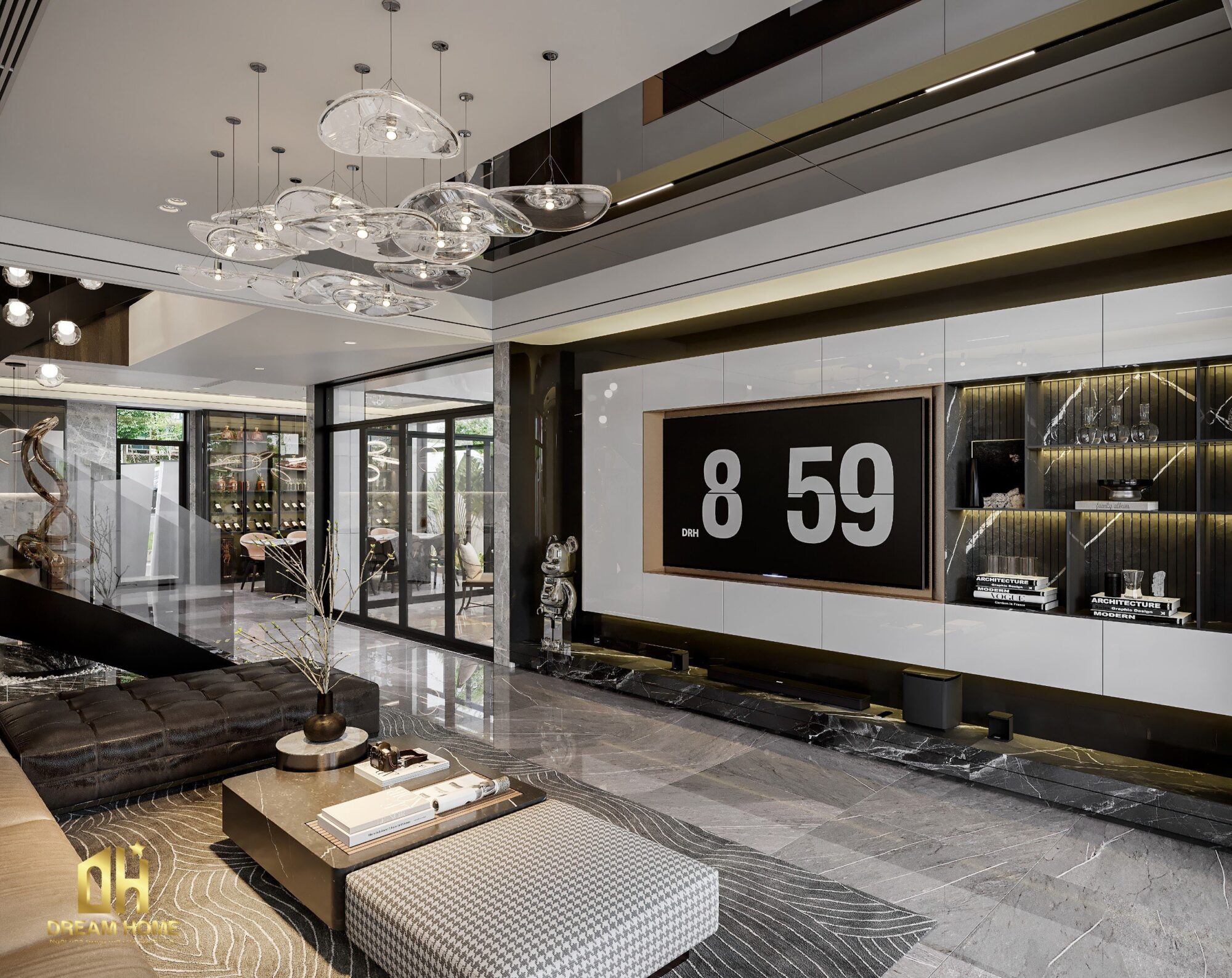 thiết kế nội thất biệt thự geleximco